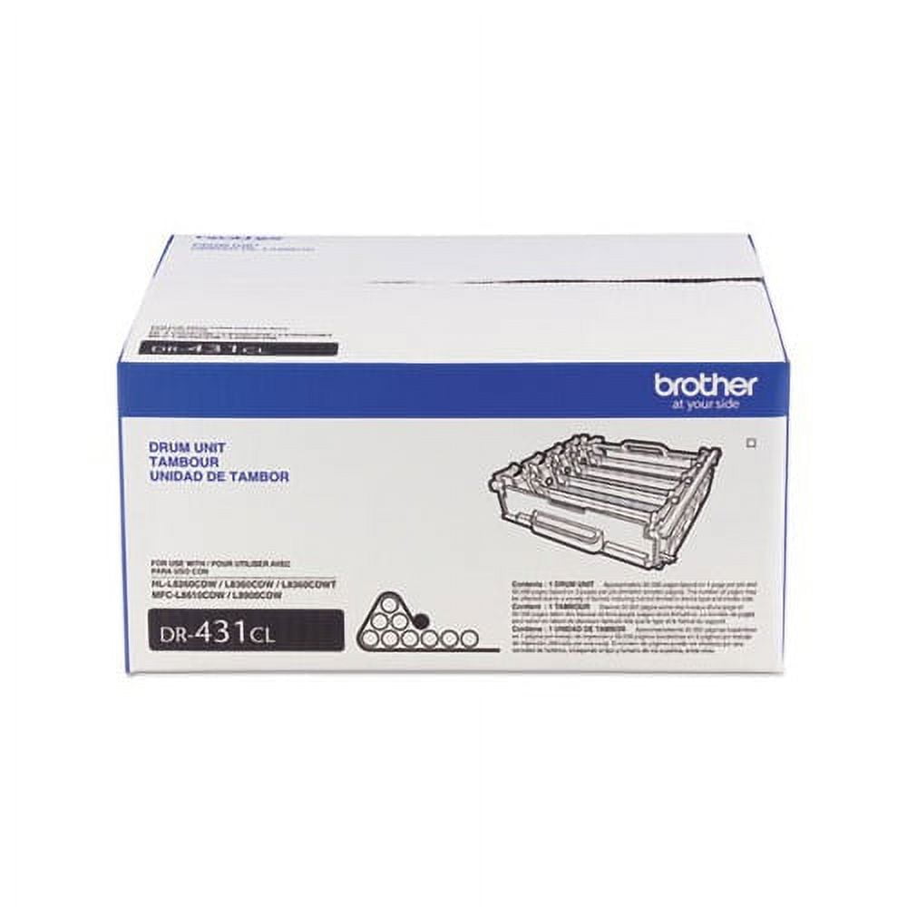 DR, 431CL Drum Unit, 30,000 Maximum Page Yield, Printer Drum, Black/Cyan/Magenta/Yellow