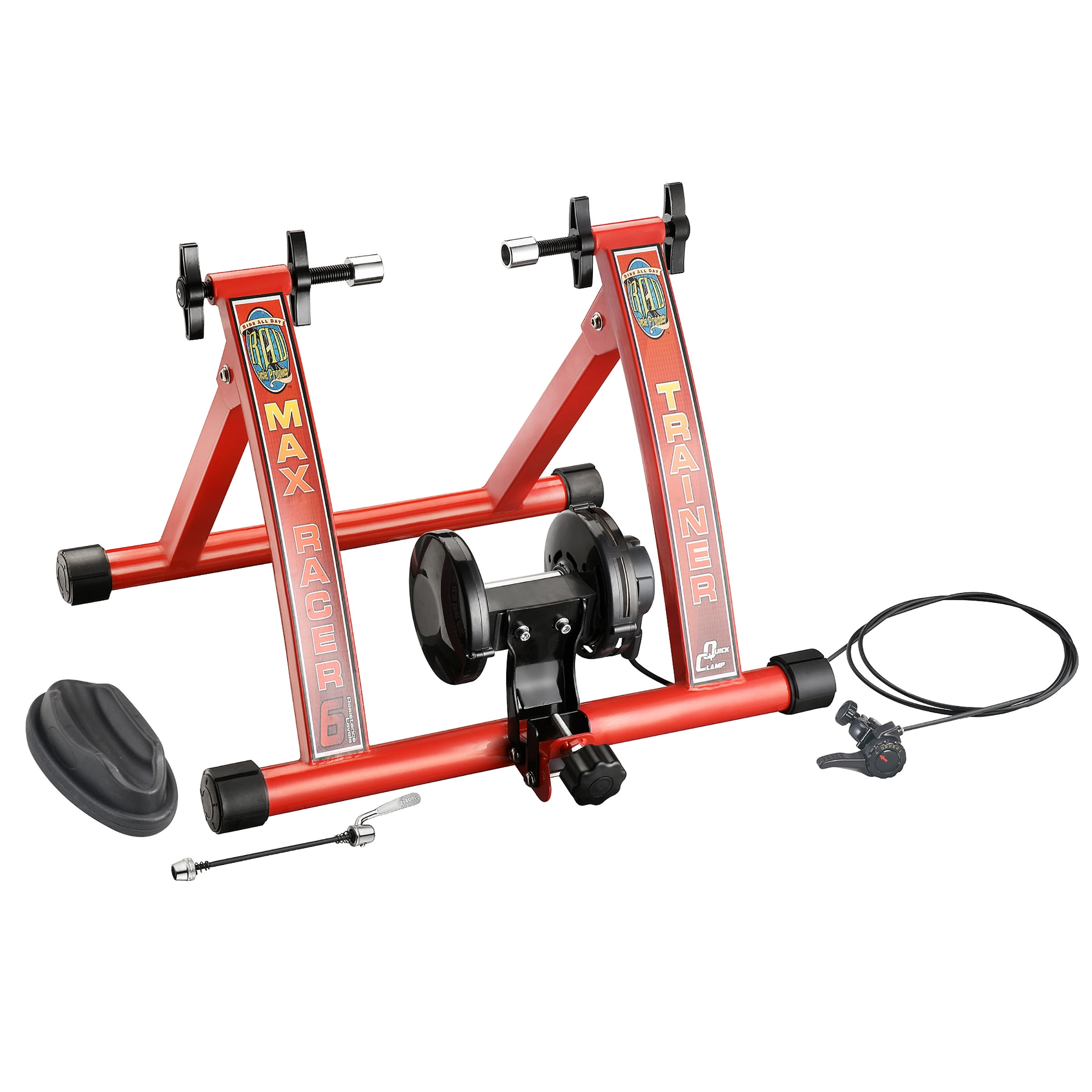 DTX Cycle Indoor Magnetic Resistance Bicycle Trainer Work Out Machine 7 Resistance Levels (Red)