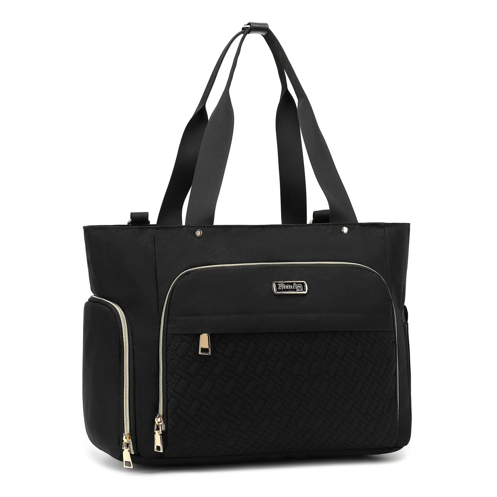 Diaper Bag Tote,Breast Pump Bag with 15.6 Inch Laptop Sleeve for Women Working Moms,Travel Baby Bag with Changing Pad Isulated Pockets