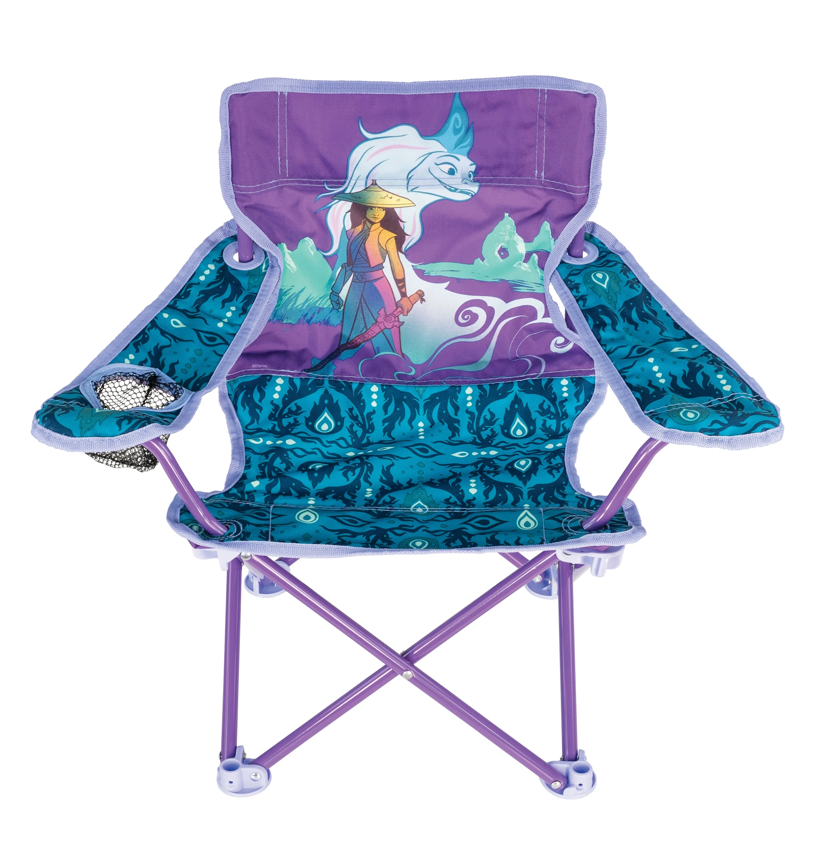 Disney Raya Portable Fold N Go Chair For Children Ages 3 and Up, Outdoor and Indoor Activities