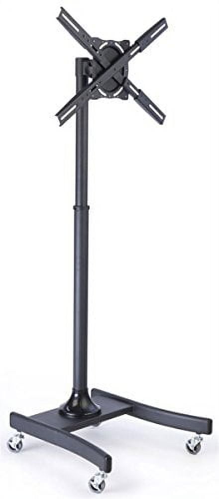 Displays2go MBTV842BLK TV Stand with Wheels for 32" to 47" HDTV Monitor, Adjustable, Tilting (MB842BLK)