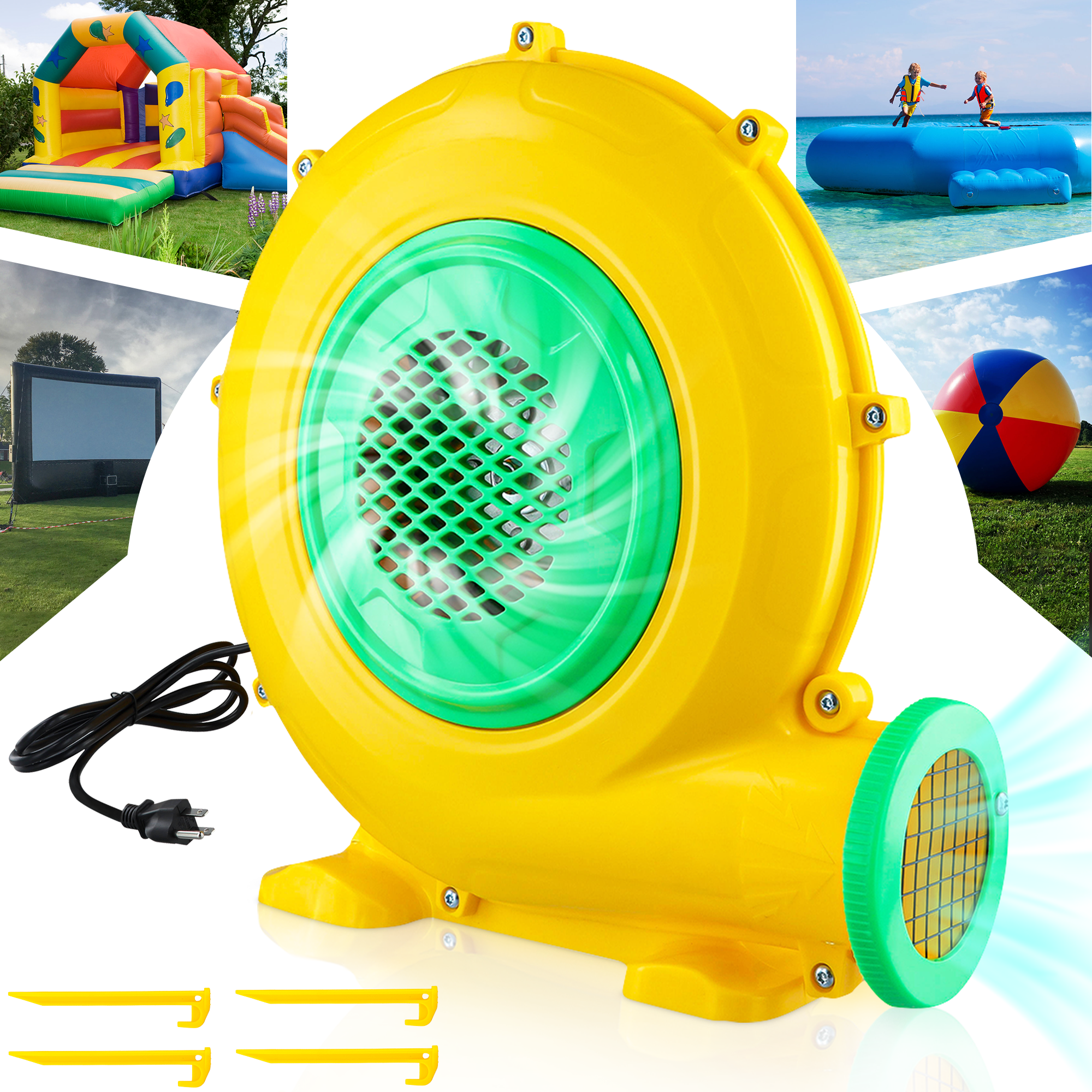Doulami Air Blower Pump Fan 480 Watt Portable Blower for Inflatable Bounce House Bouncy Castle