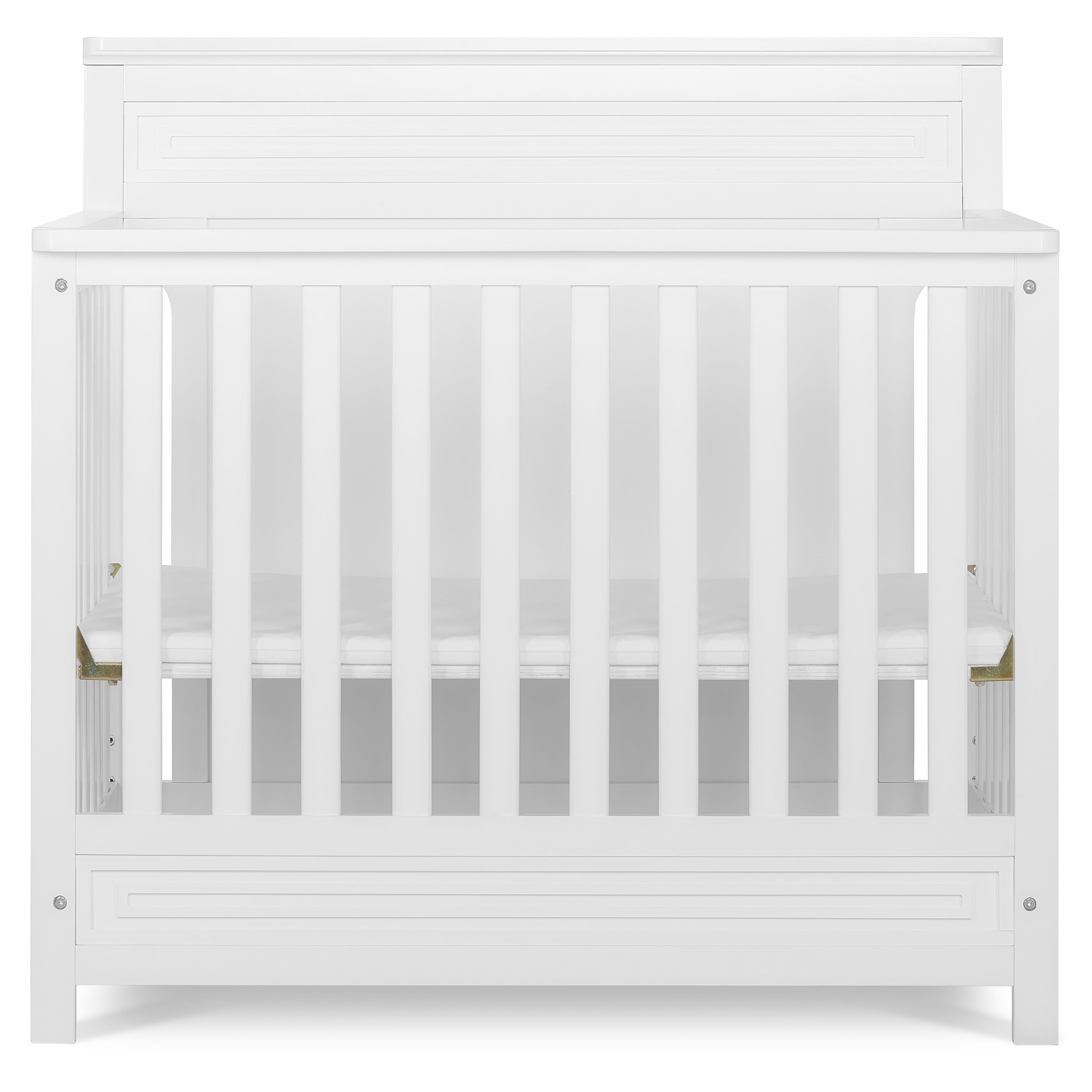 Dream On Me Harbor Full Panel 4-in-1 Convertible Mini Crib, White