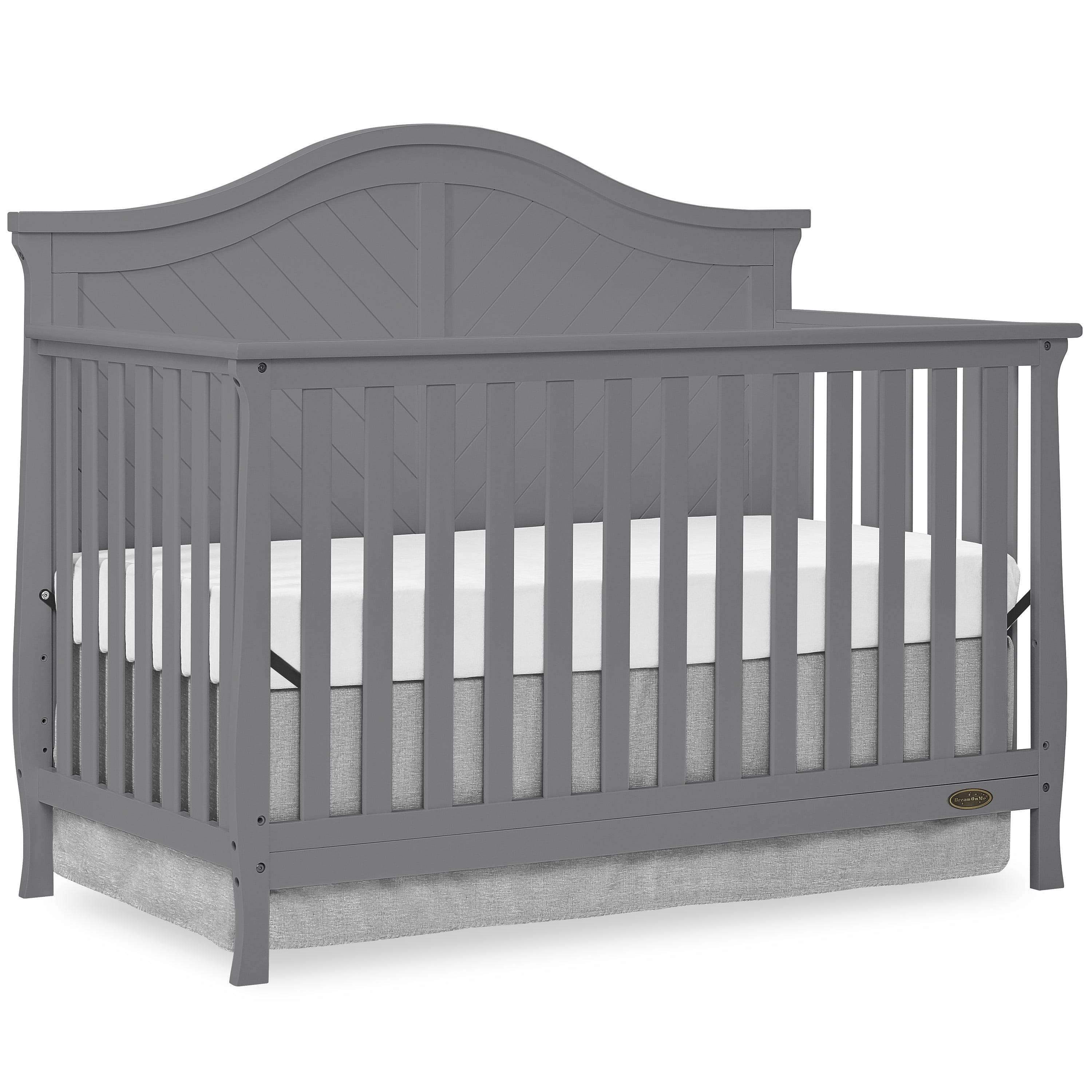 Dream On Me Kaylin 5-in-1 Convertible Crib, Storm Grey