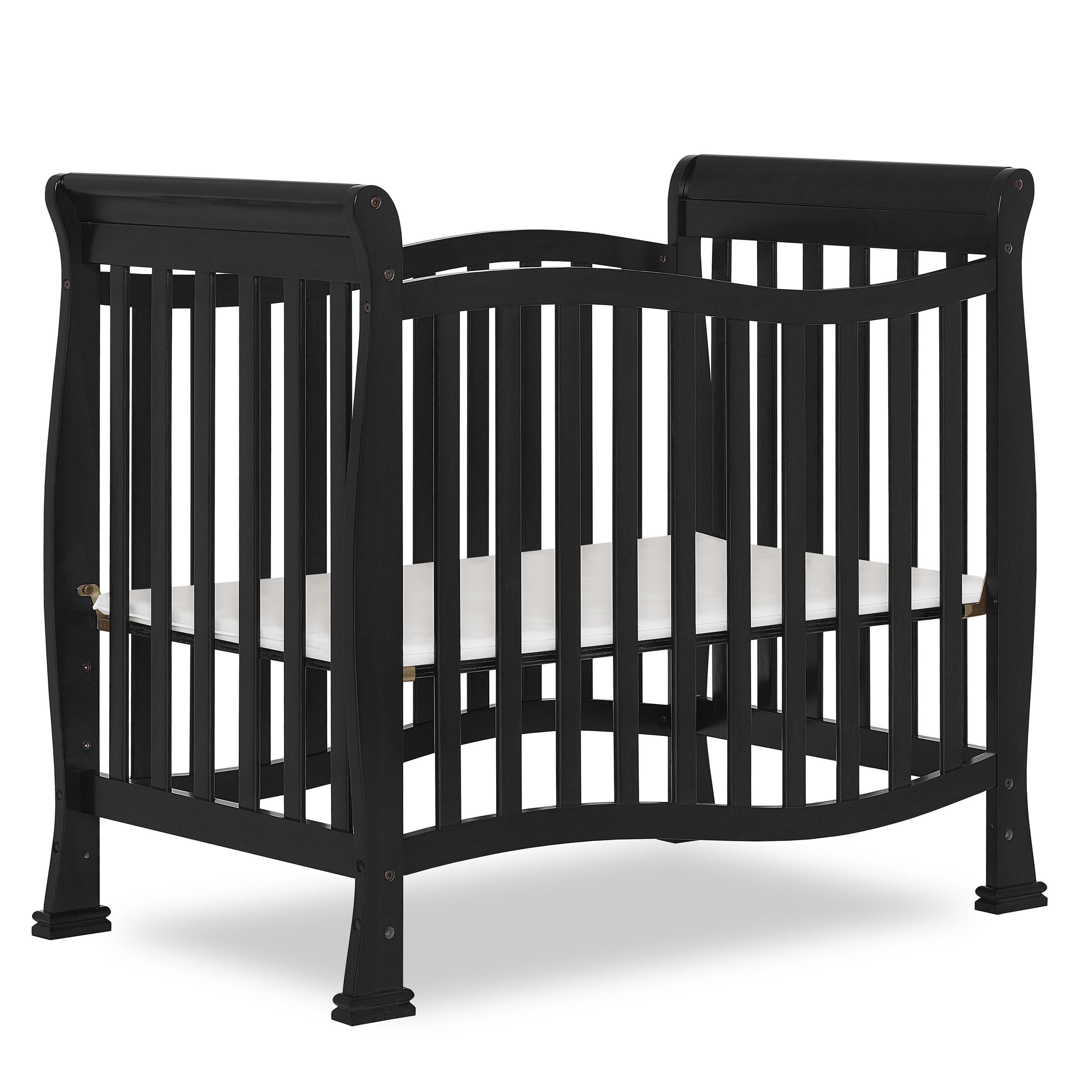Dream On Me Piper 4-in-1 Convertible Mini Crib, Black