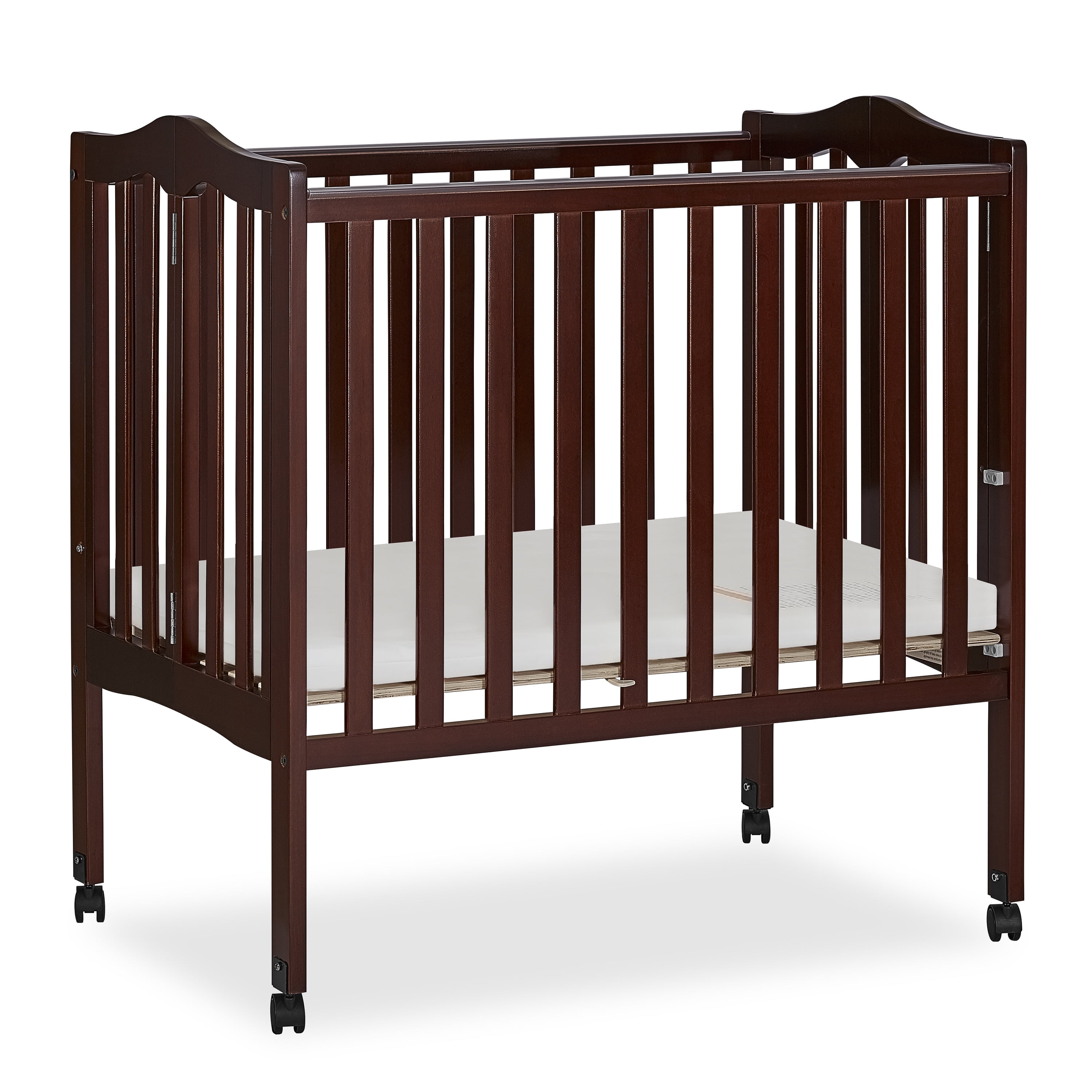 Dream On Me 2-in-1 Lightweight Portable Crib, Espresso