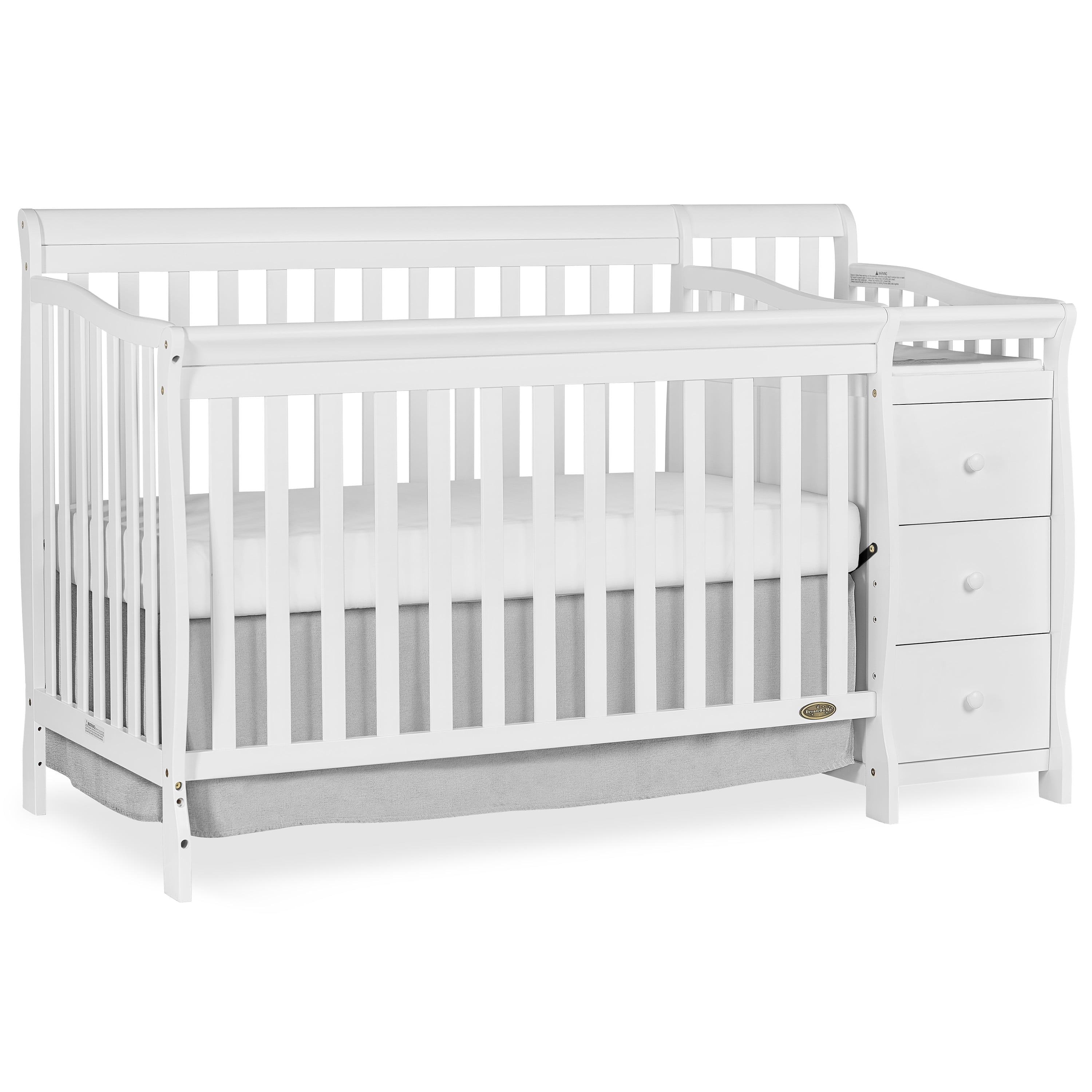 Dream On Me 5 in 1 Brody Convertible Crib With Changer in White