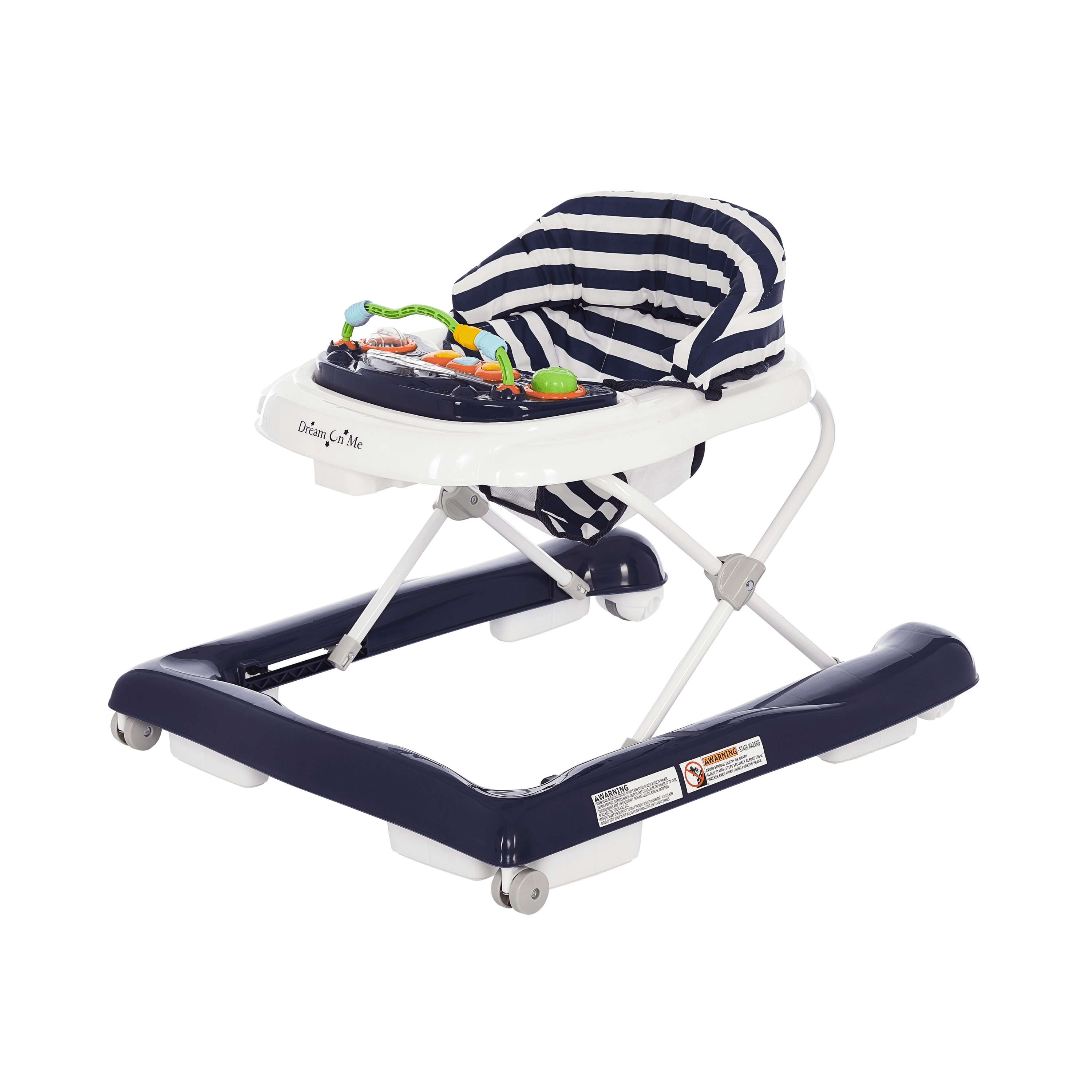 Dream on Me 2-in-1 Ava Baby Walker, Easy Convertible Baby Walker, Folds Compactly, Navy