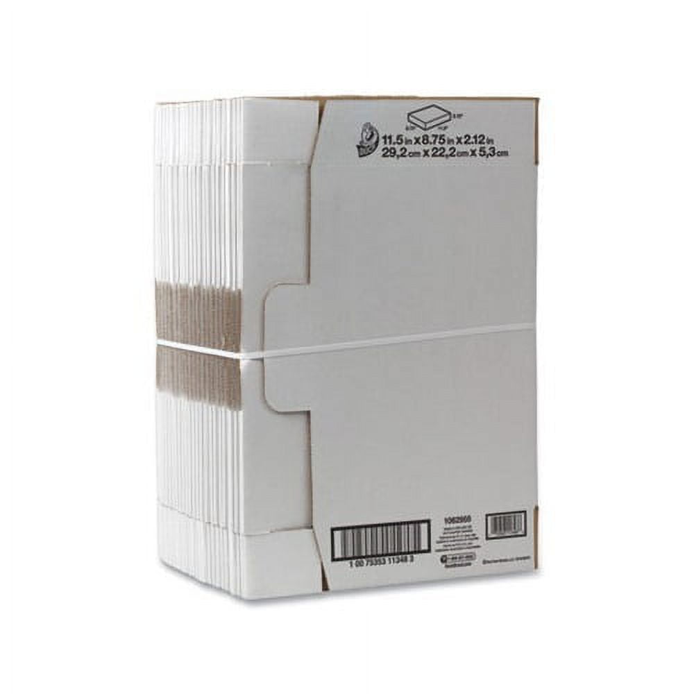 Duck Solid Print Self-Locking Storage Lock Box, 11.5 in x 8.75 ft x 2.25 in, 25 Ct, Cardboard Mailers