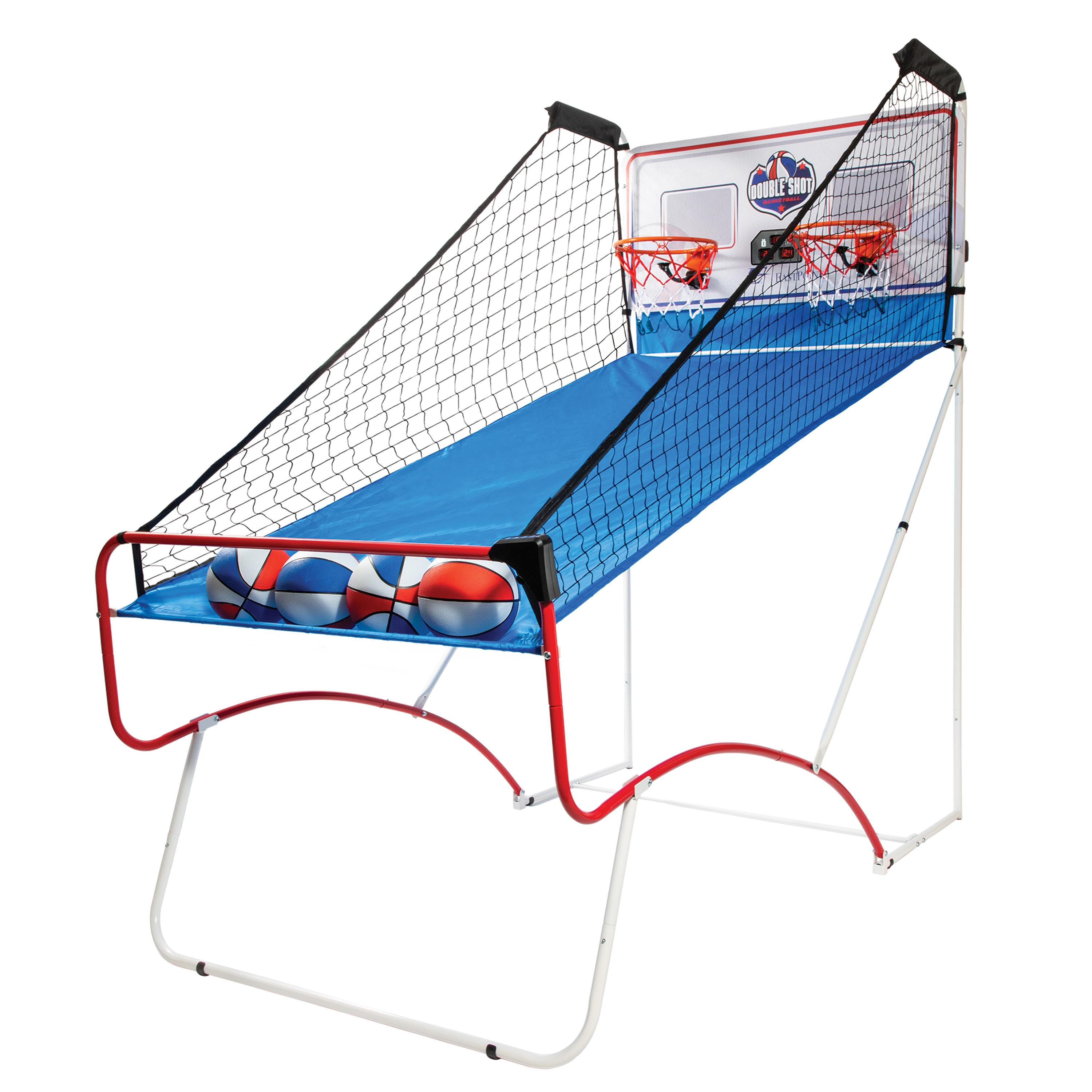 EastPoint Shootout Arcade Basketball - 2 Player Hoops - Red, White & Blue Folding Indoor Arcade Game - 80.5 in. (H)
