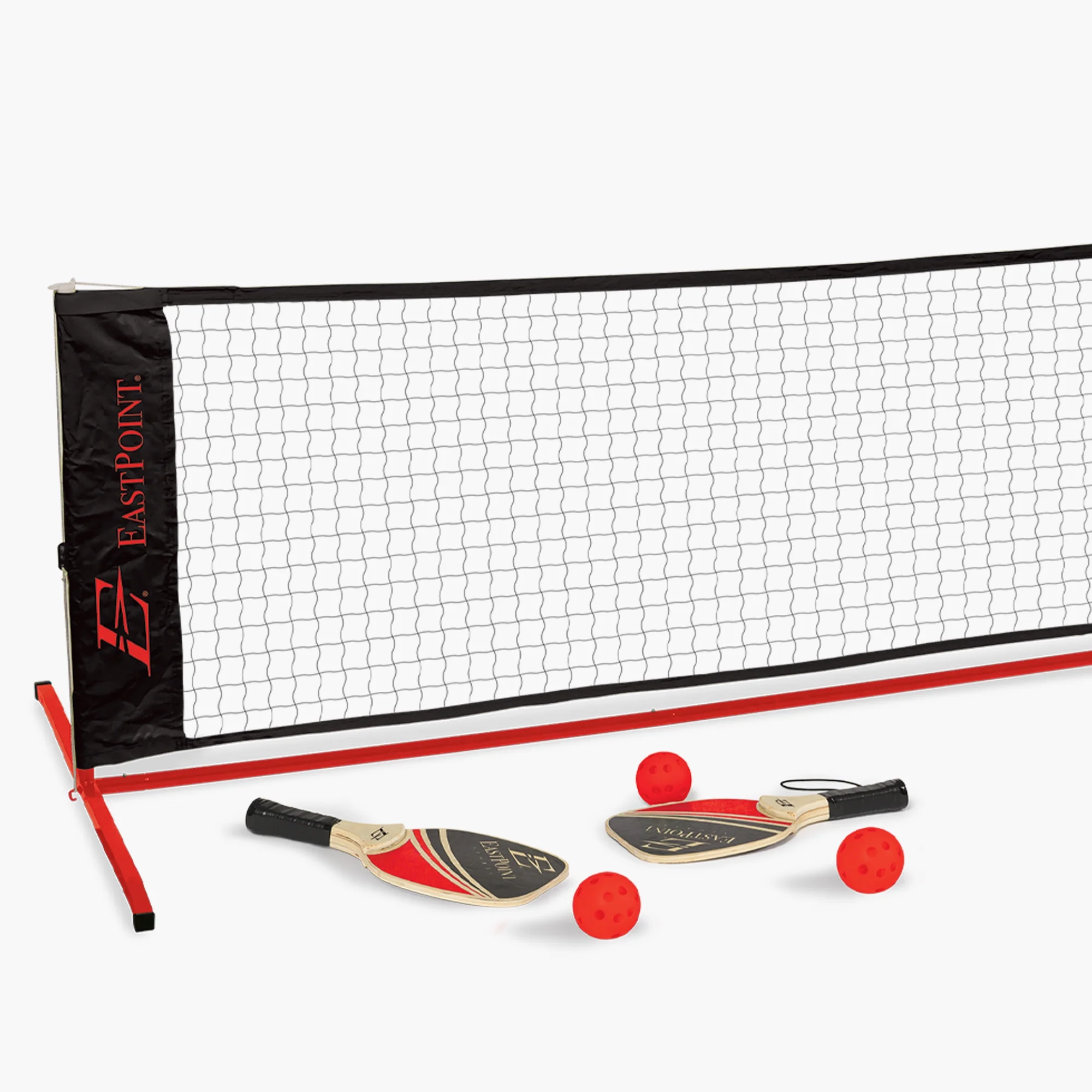 EastPoint Sports Driveway Pickleball Game Set, 10FT Heavy Duty White Net with Durable Steel Frame