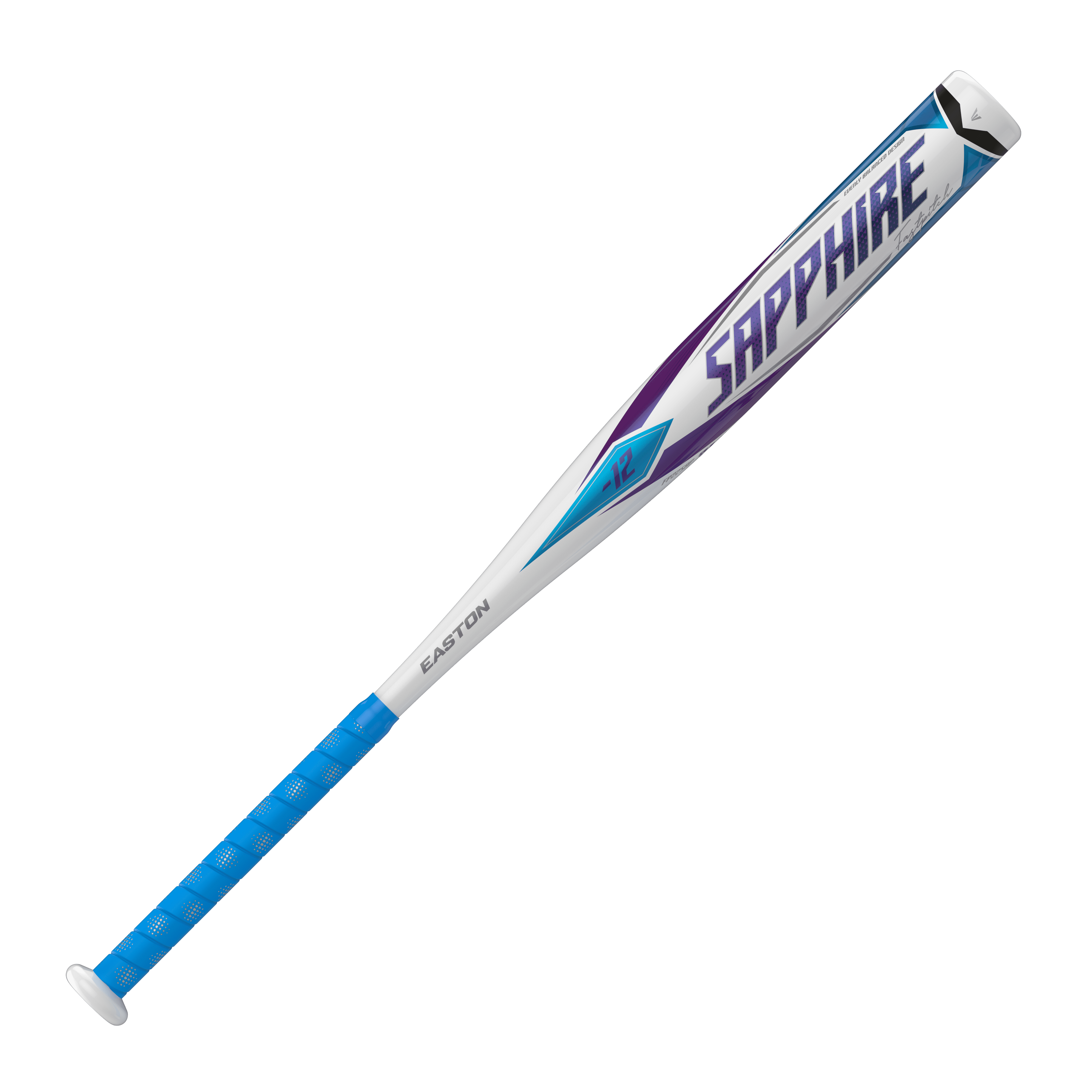 Easton Sapphire Lightweight Aluminum Fast Pitch Softball Bat Type, Black, -12, 1.19 lb