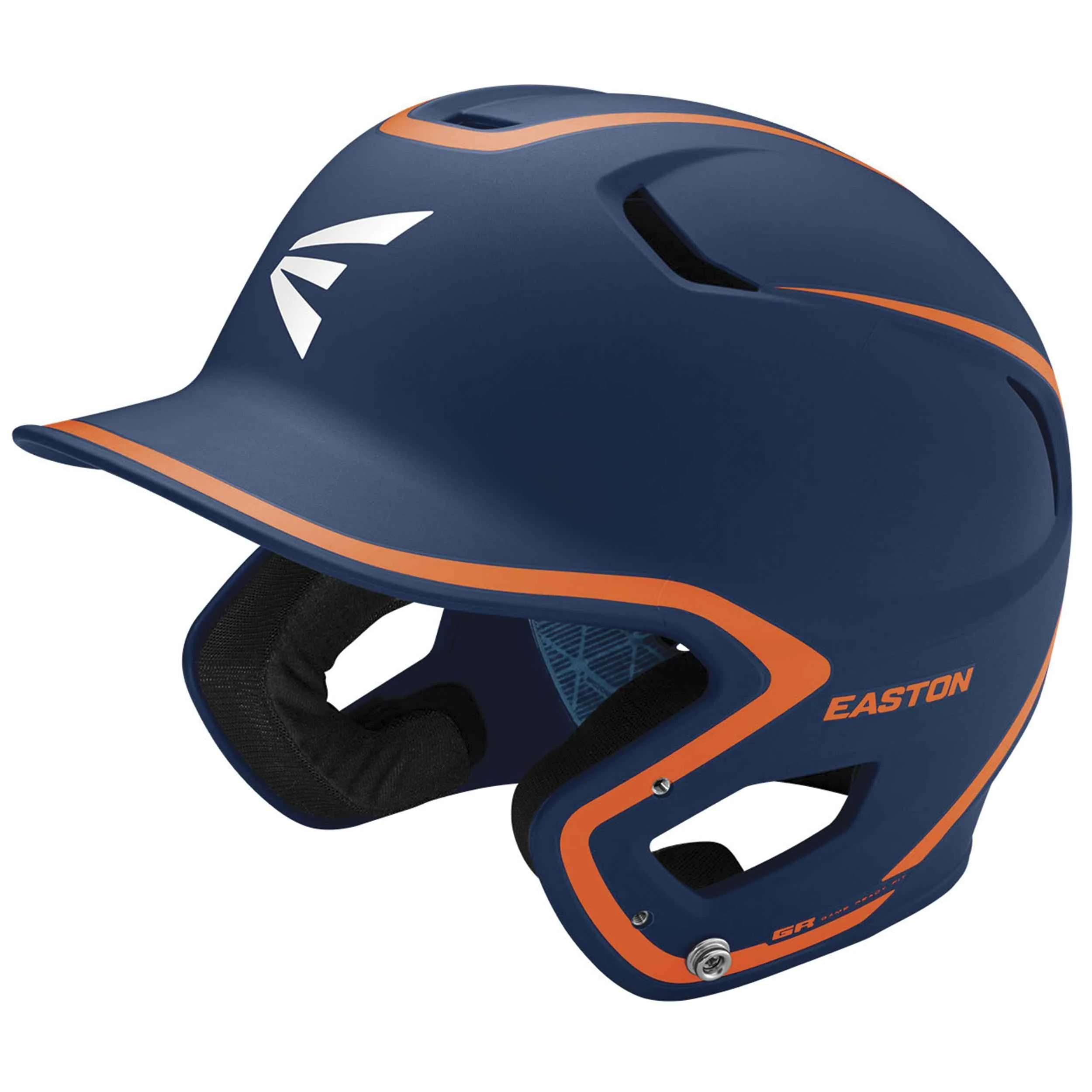Easton Z5 2.0 Baseball Two-Tone Matte Batting Helmet, Junior, Navy/Orange