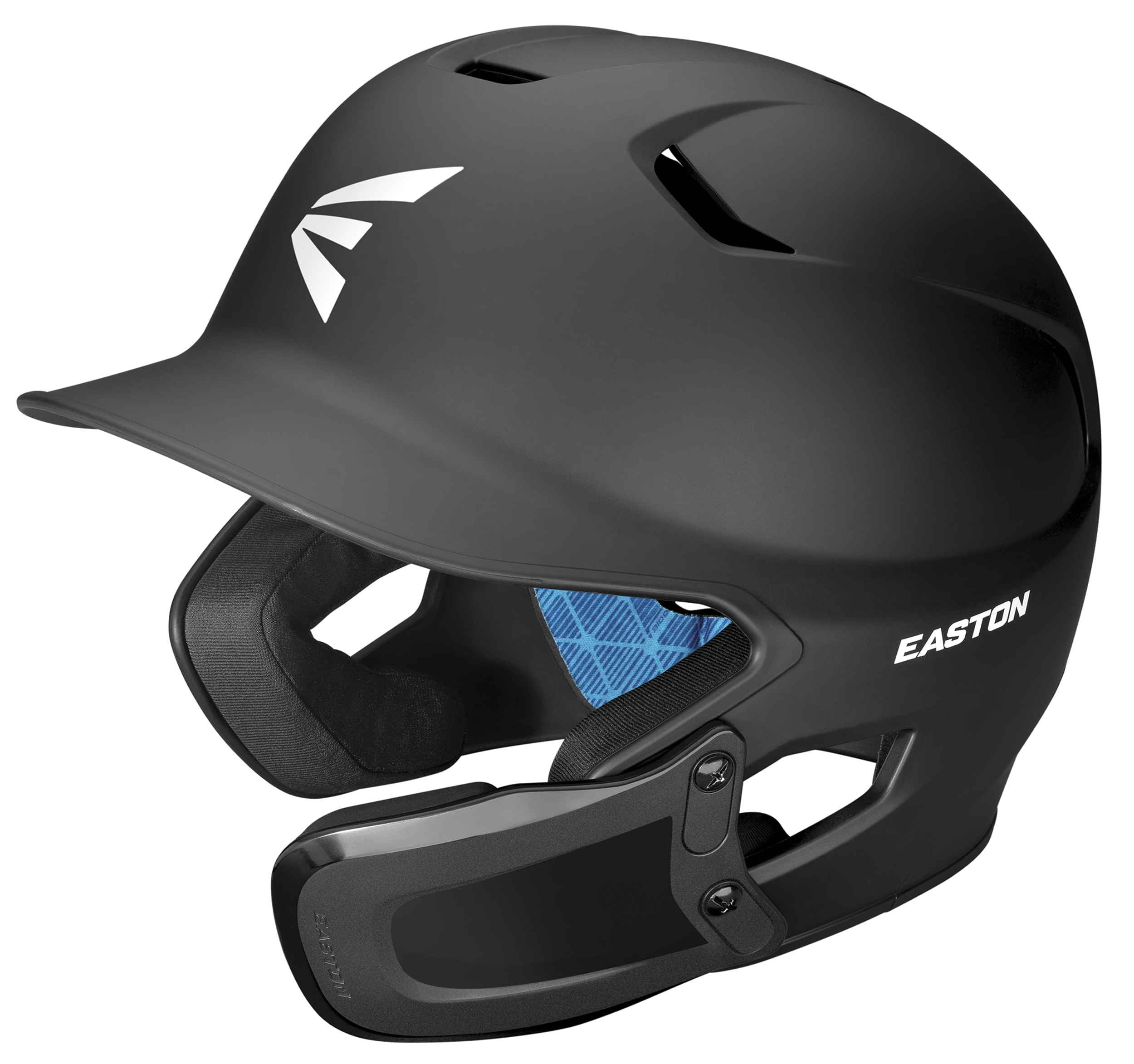 Easton Z5 2.0 Matte Solid Baseball Helmet with Universal Jaw Guard - Senior | Matte Black | Senior