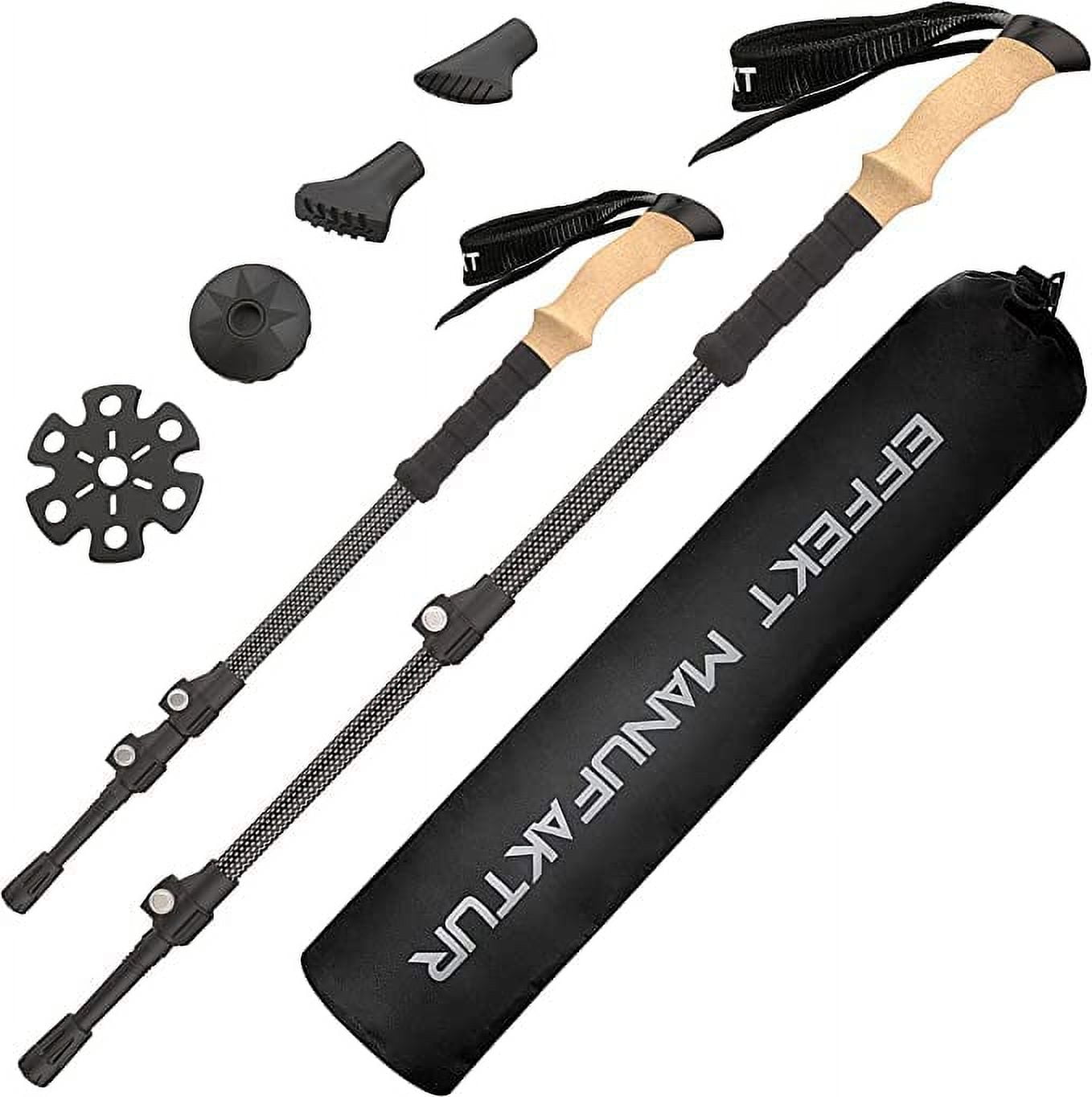 Effekt Manufaktur Carbon Fibre Hiking Poles - Collapsible Trekking Poles