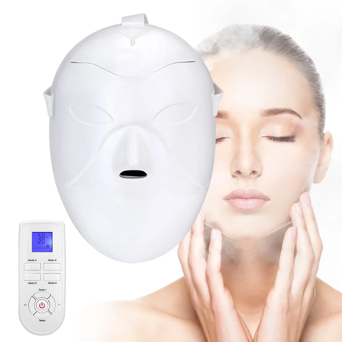 EHC Red Light Therapy Mask for Face, 7 Colors LED Face Neck Mask Light Therapy, Led Face Mask Light Therapy at Home