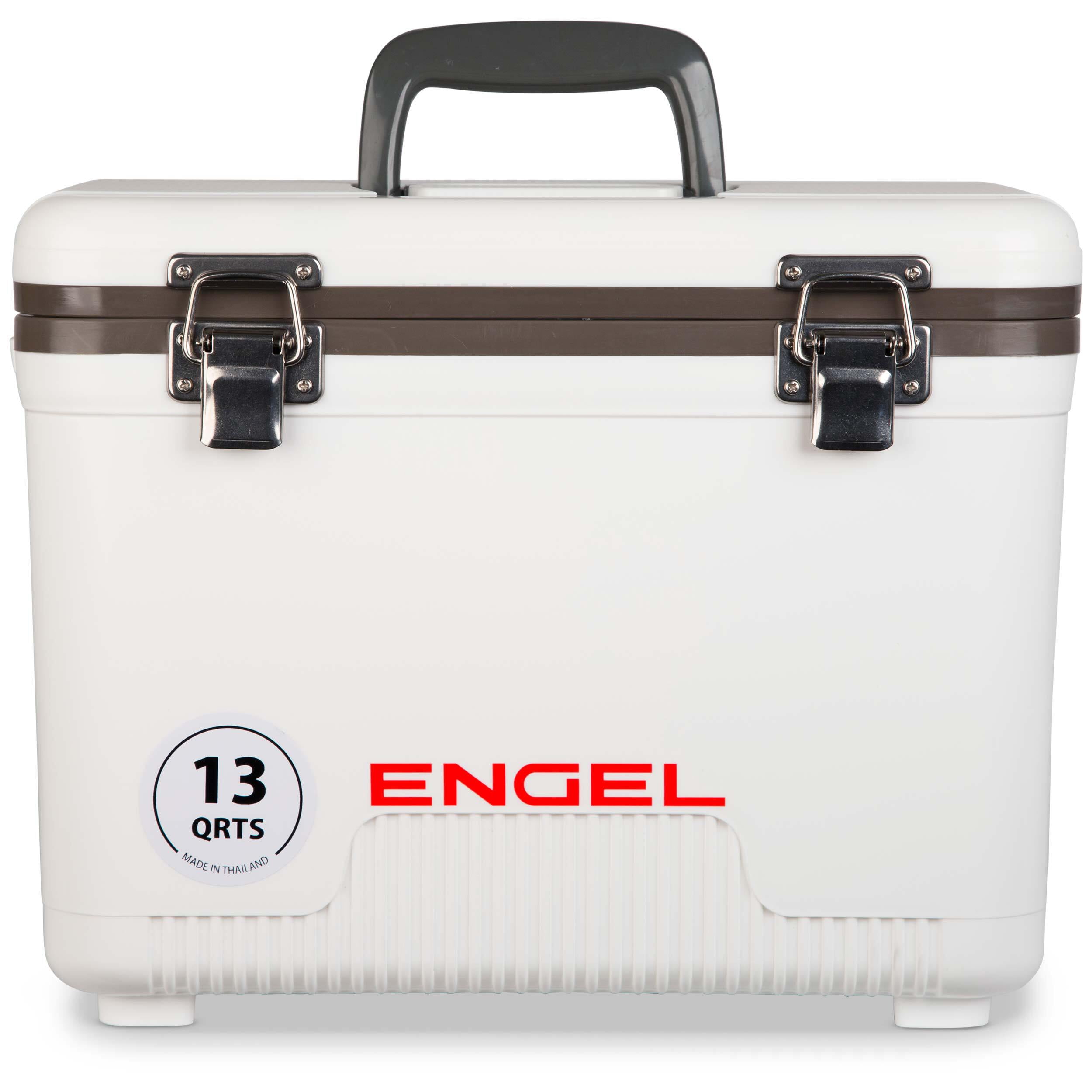 ENGEL 13 Qt Leak-Proof Compact Insulated Drybox Cooler - White