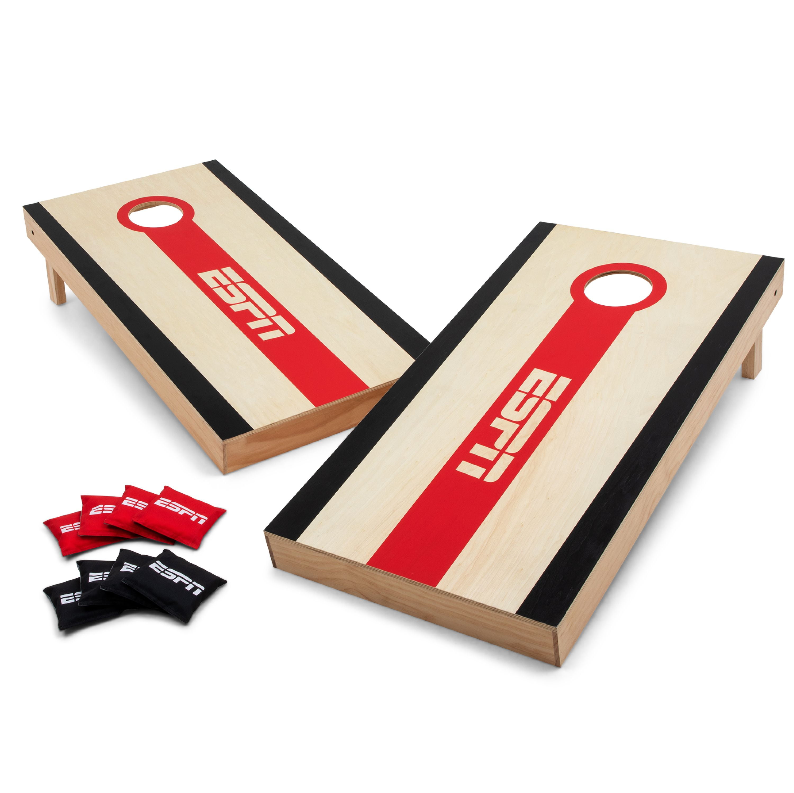 ESPN Official Tournament Size Cornhole/Bean Bag Toss Game, All Weather Bean Bags