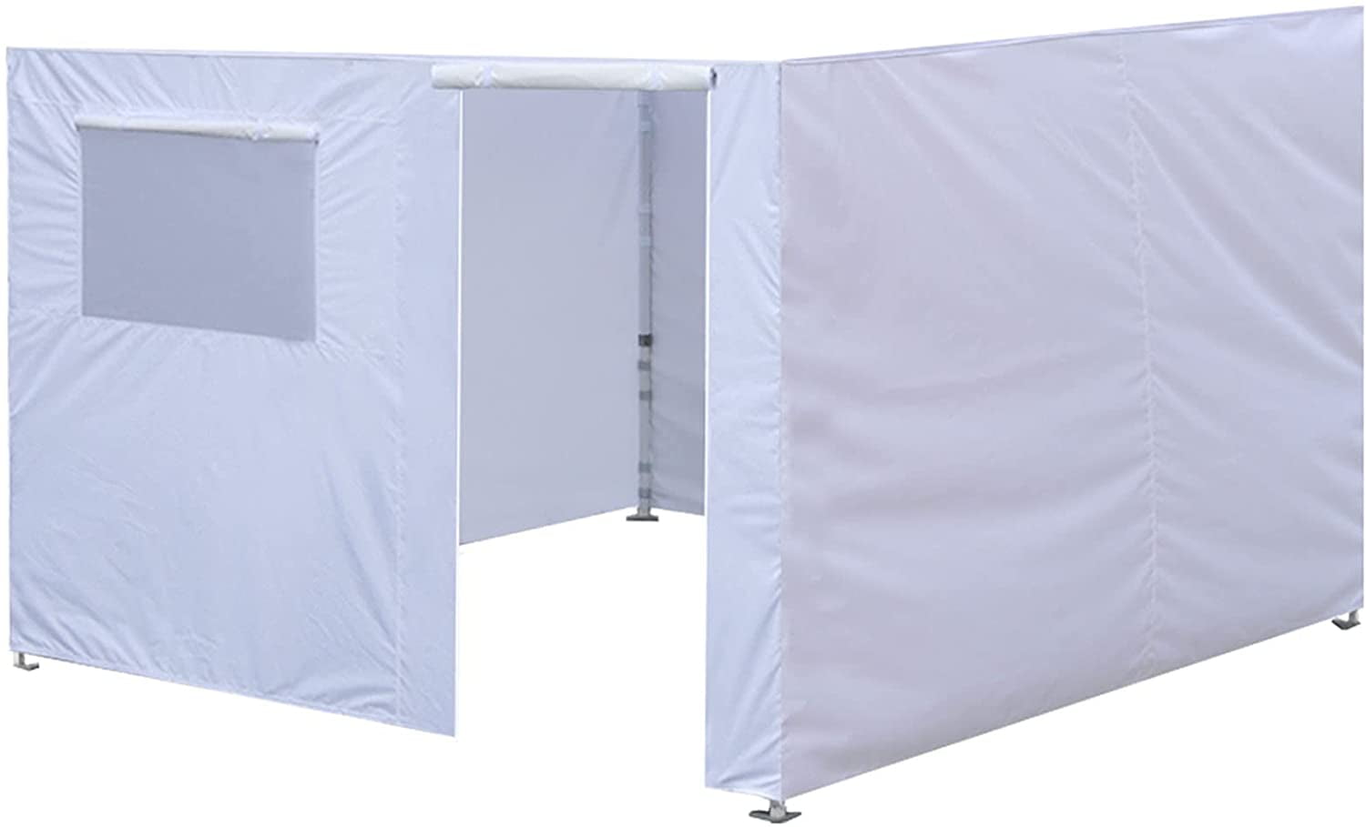 EUROMAX USA 10ft x 10ft White Outdoor Canopy, 4 Walls and Zippered Walls