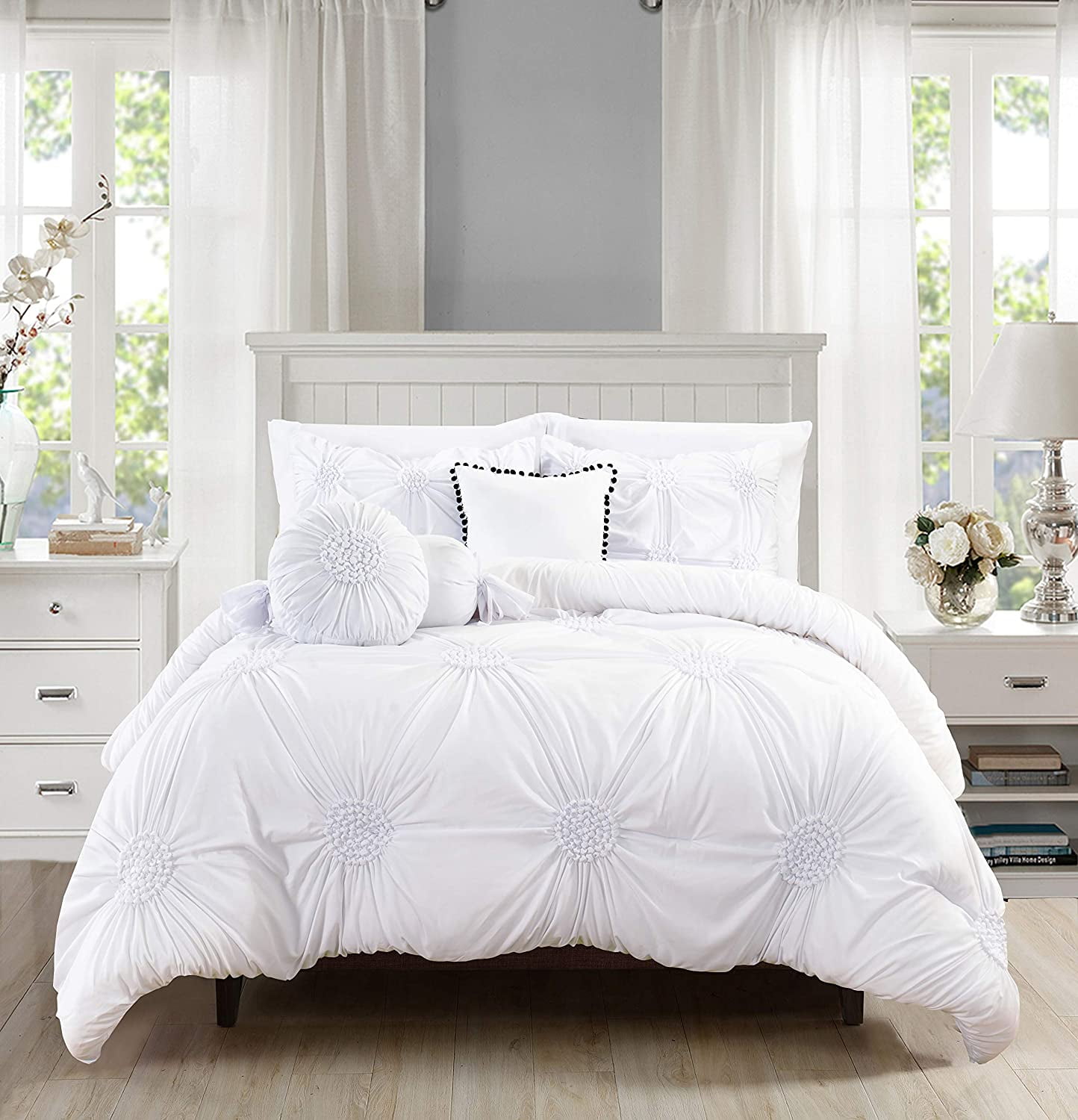 Elegant Comfort 2000 Thread Count 10 Piece Bed in a Bag, King with Comforter, Decorative Pillows, Pillow Shams, Flat Sheet, Fitted Sheet, Pillowcases