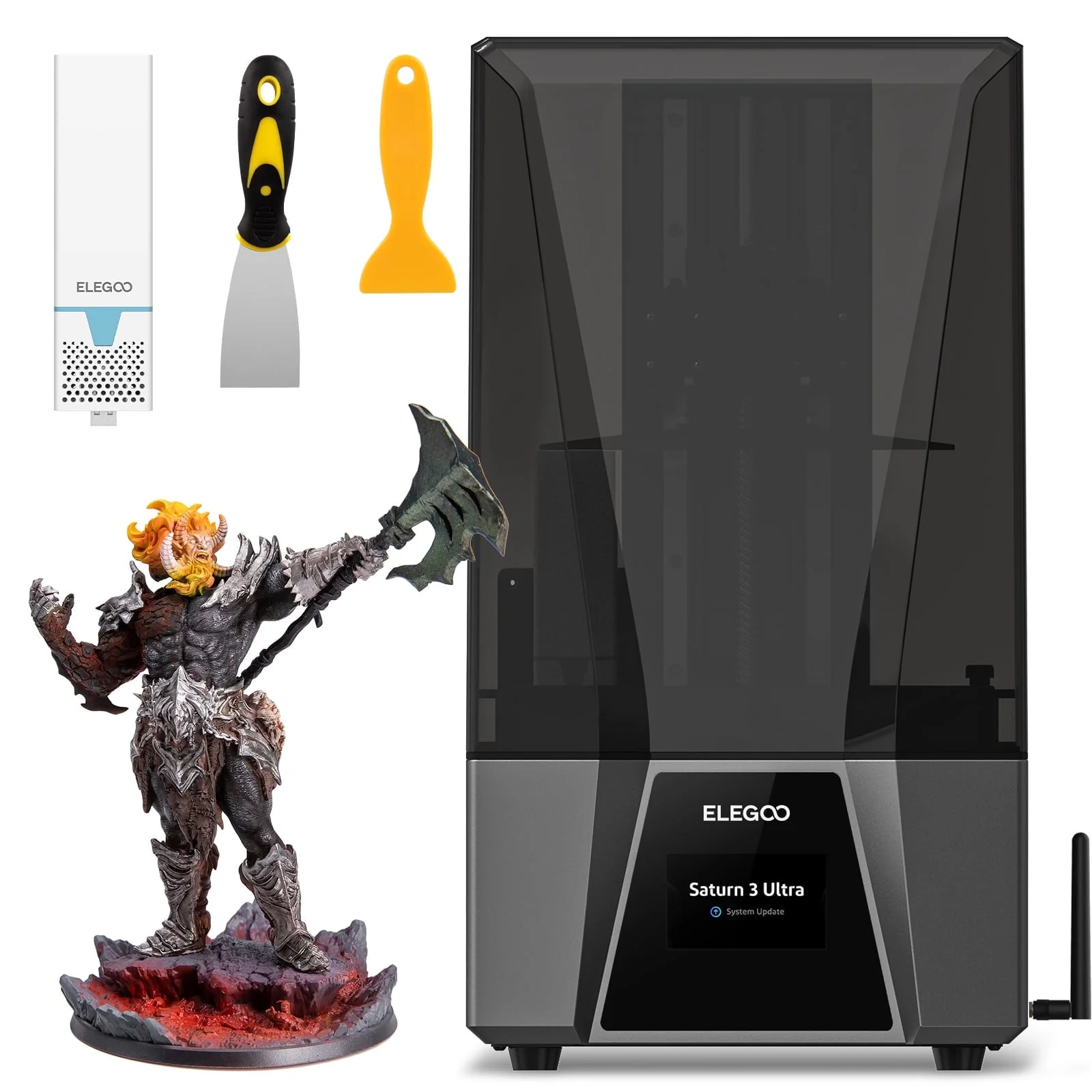 Elegoo Saturn 3 Ultra 3D Printer with 12K Mono LCD, 8.6x4.8x10.2 in Print Size