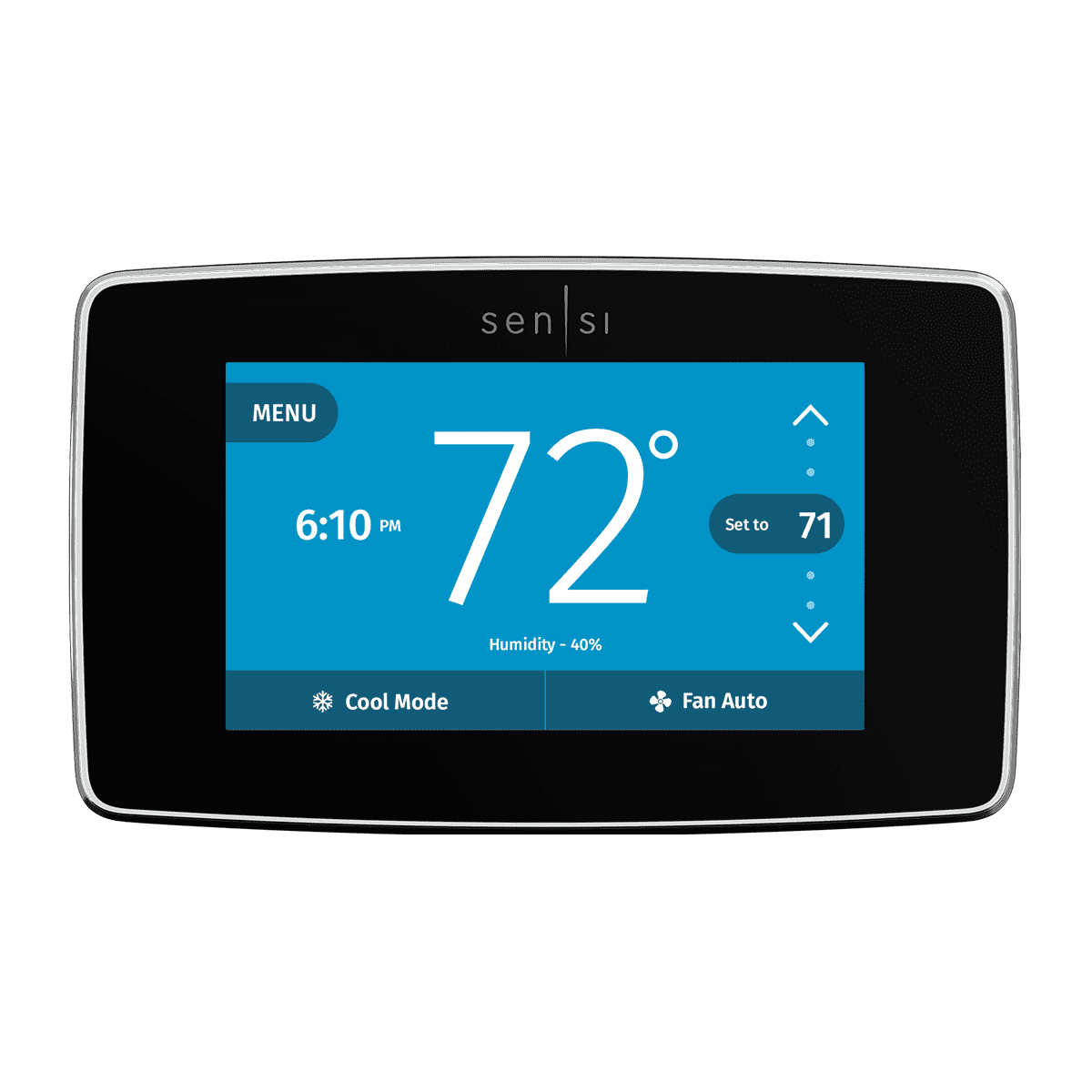 Emerson Sensi Touch Smart Programmable Wi-Fi Thermostat, C-Wire Required-Black