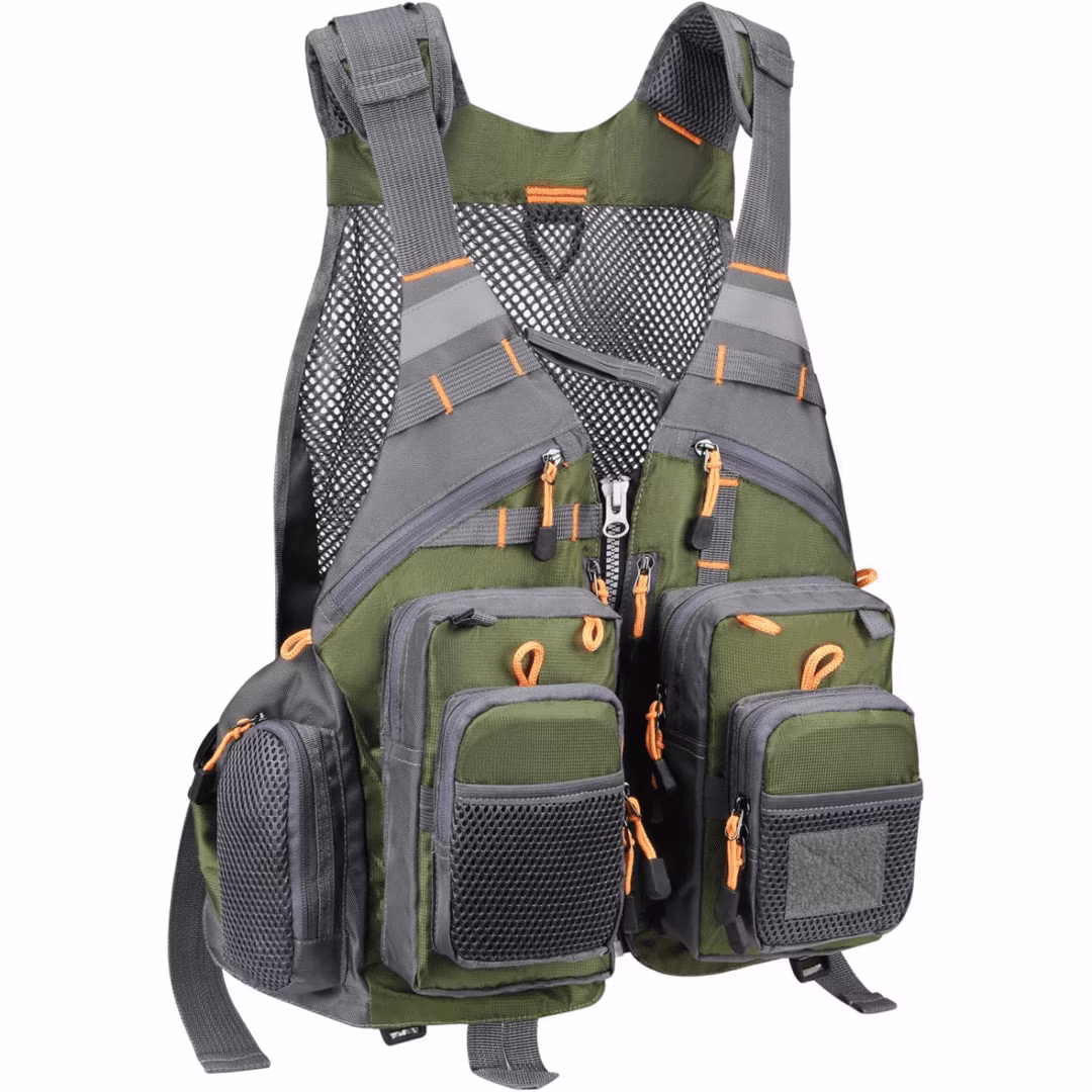 Fly Fishing Vest, Adjustable Strap Utility Fishing Vest For Camping