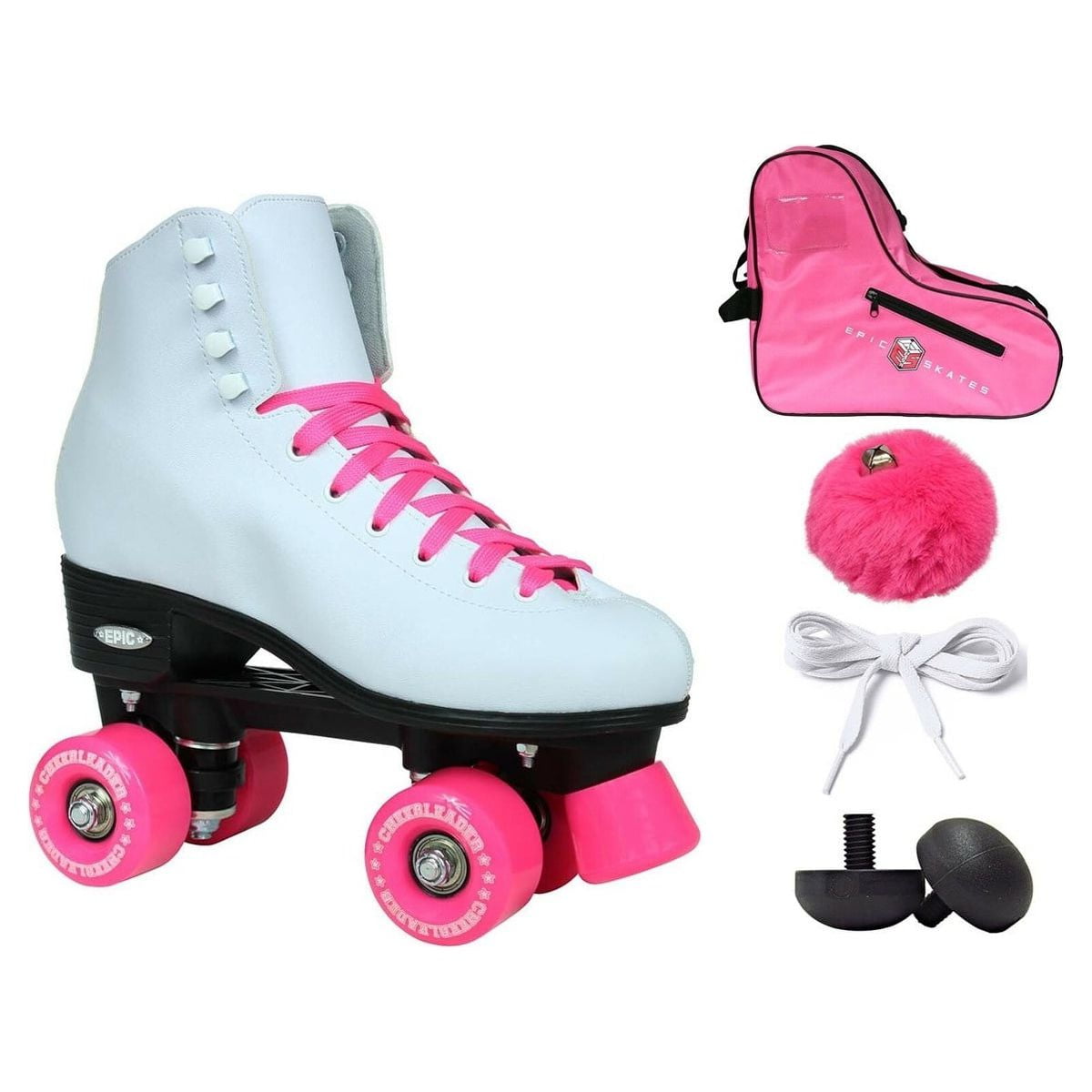 Epic Cheerleader Indoor/Outdoor Quad Roller Skates - Size 6