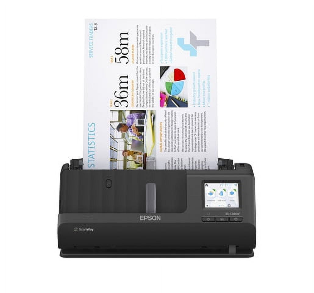 Epson WorkForce ES-C380W Wireless Compact Desktop Document Scanner with 2-Sided Scanning and Auto Document Feeder (ADF) for PC and Mac