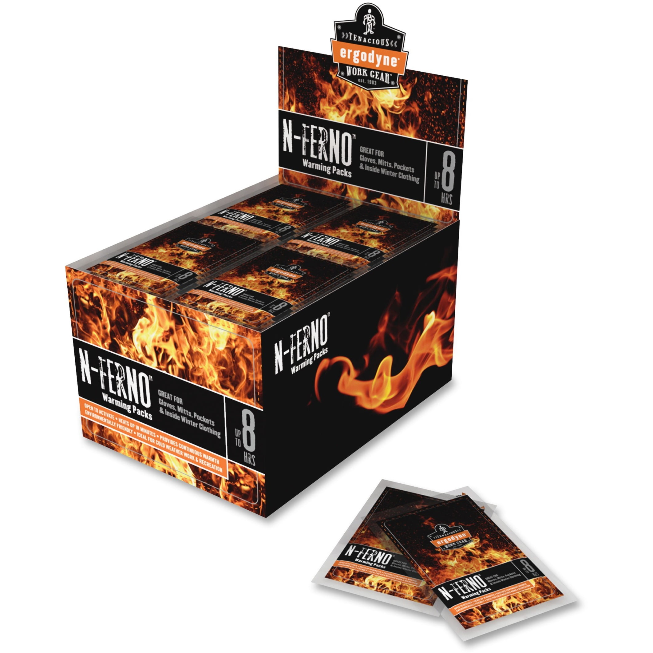 Ergodyne, EGO16990, N-Ferno Warming Packs, 80 / Box, White