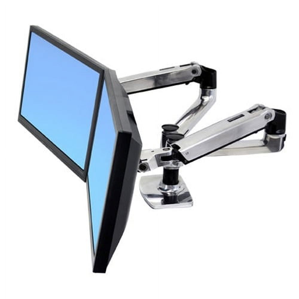 Ergotron, ERG45245026, 45245026 LX Dual Side-by-Side Arm, 1 Each, Silver