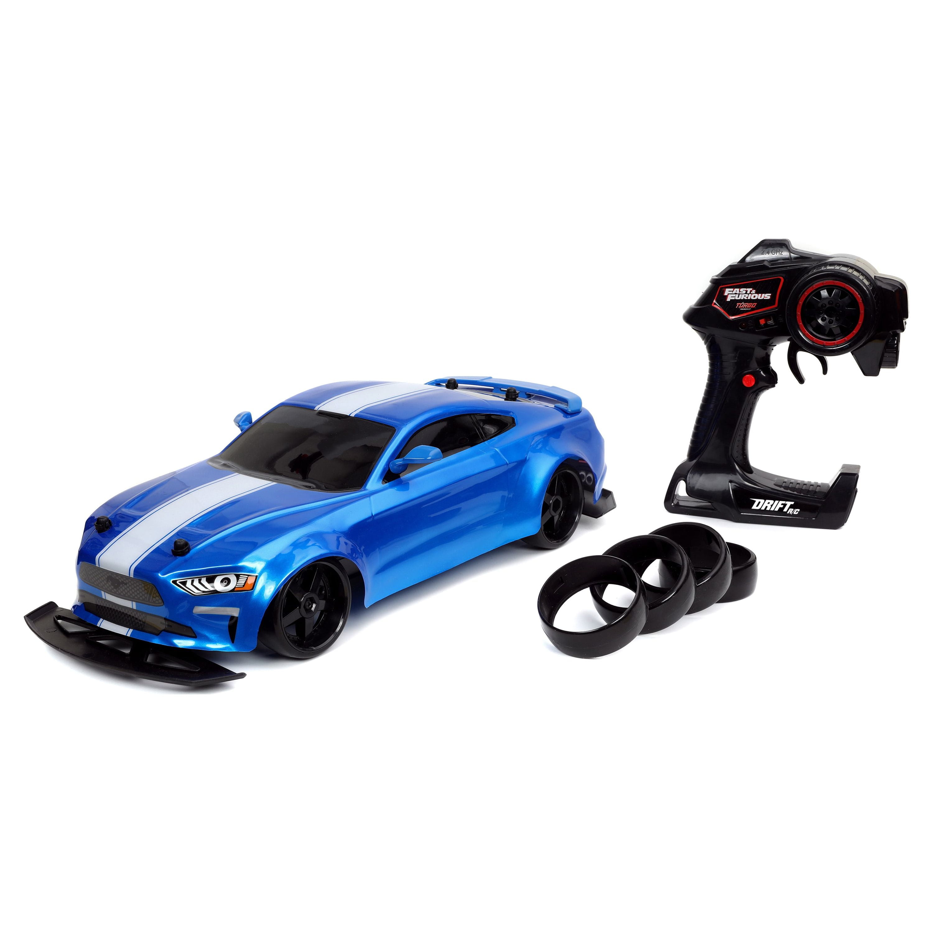 Fast & Furious 1:10 Jakob's Ford Mustang GT Drift RC with Extra Tires Radio Control Cars