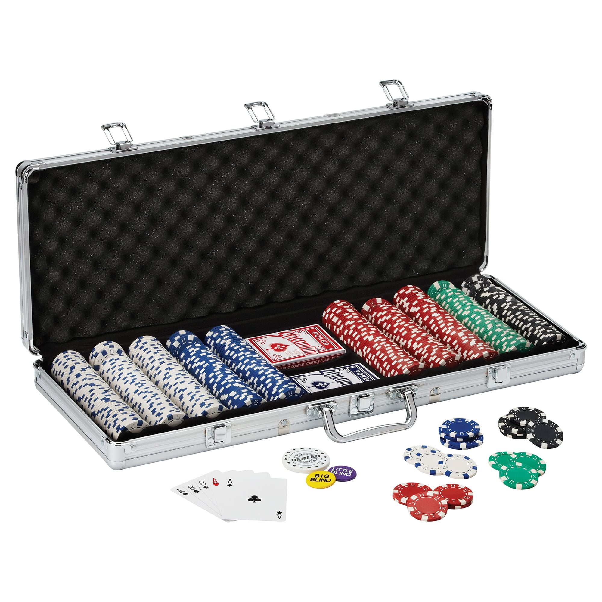Fat Cat 500Ct Texas Hold'Em Dice Poker Chip Set