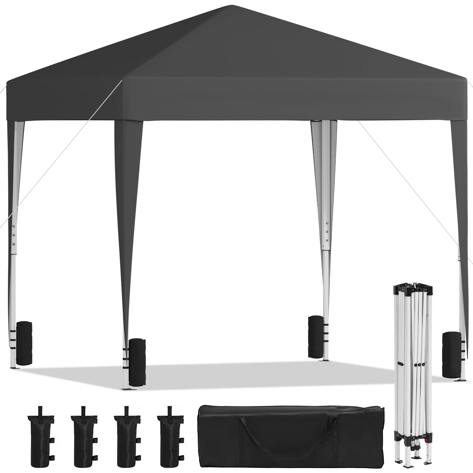 Fenbeli 10x10 Pop up Canopy Instant Outdoor Canopy Tent for Events, Camping, and Backyard, Blue