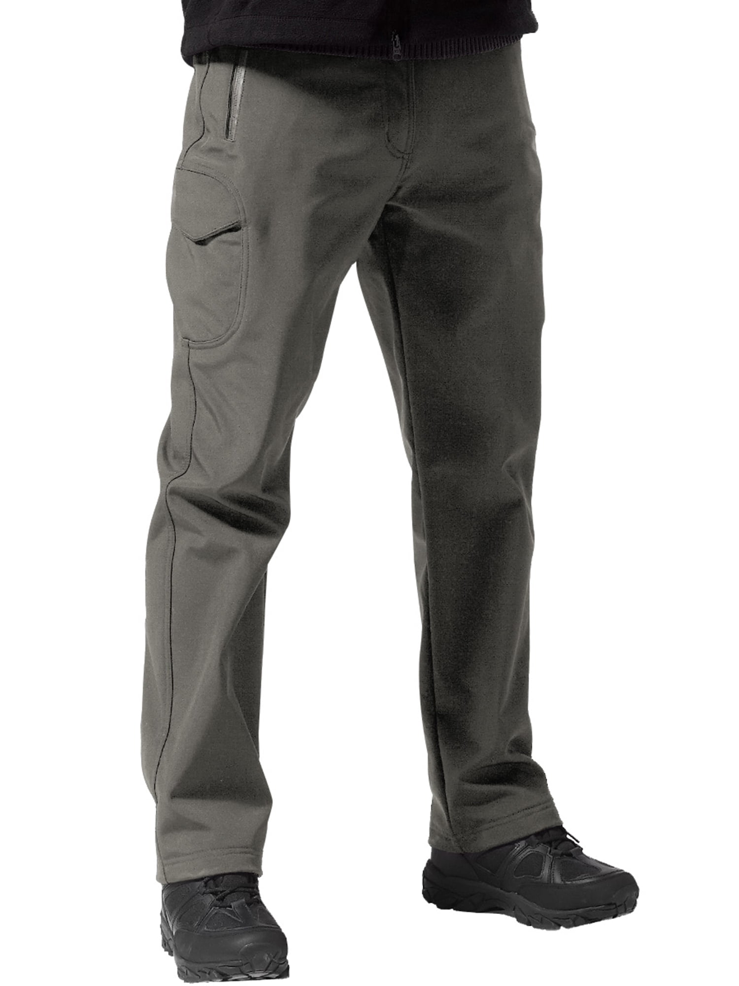 FREE SOLDIER Men's Softshell Fleece Lined Cargo Pants Male Snow Ski Pants