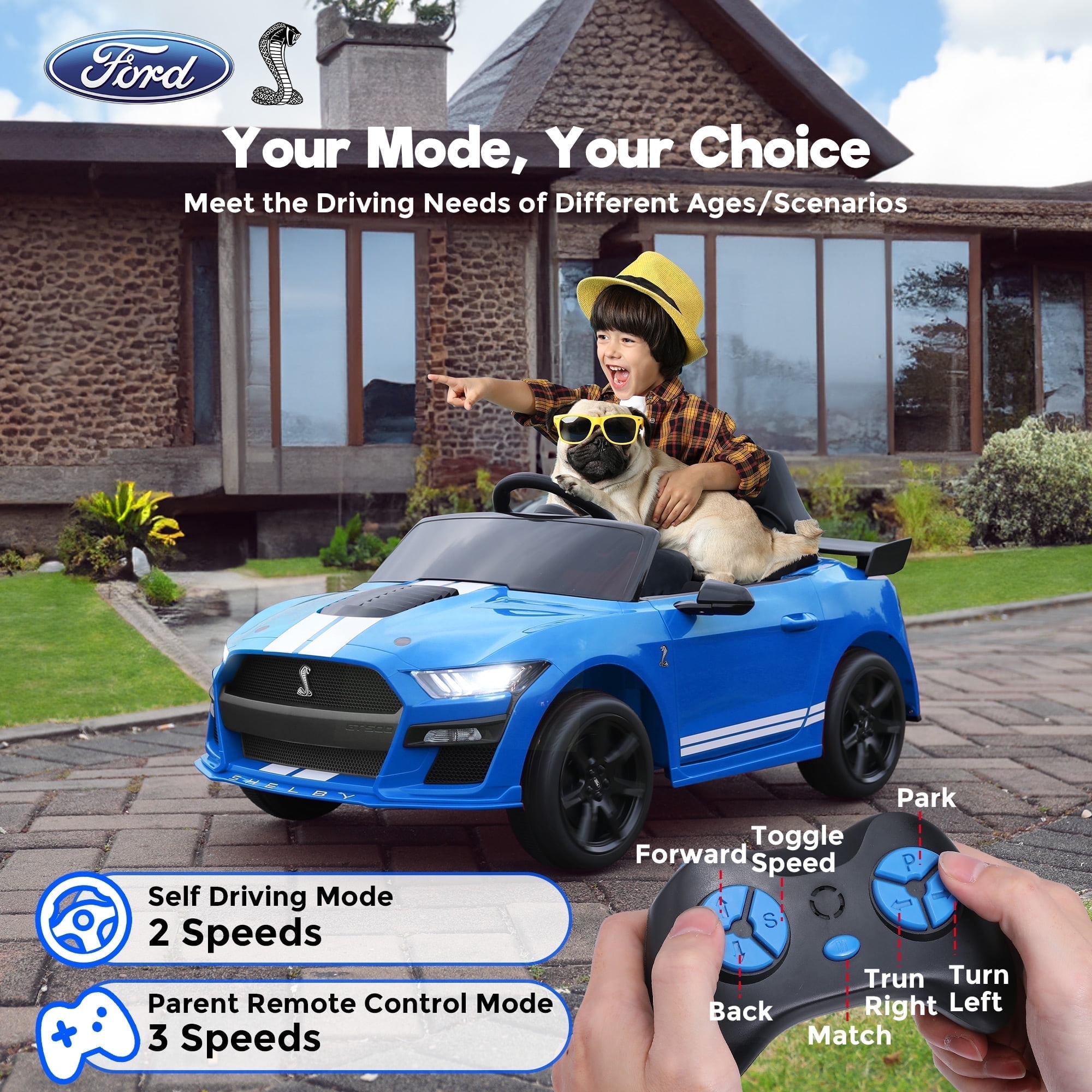 FUNTOK Licensed RAM 2500 24V 2 Seats Ride on Truck for Kids 3-8 w/ 20" Large Seat, 2 x 100W Motors, Ride on Electric Toys w 3-Point Seat Belts/Remote Control/LED Light/Music/Back Storage