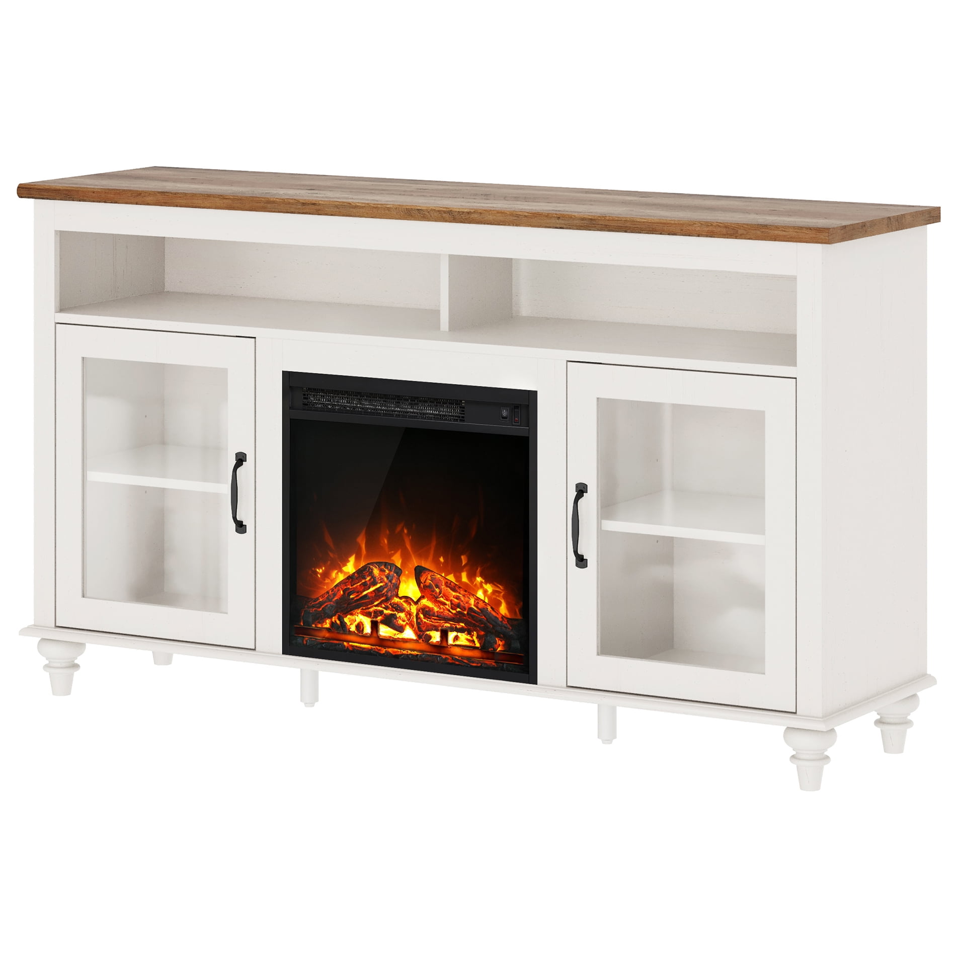 Wampat Durable Television Stands, Wood Black