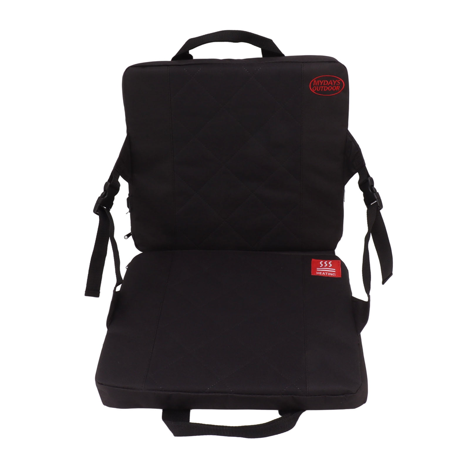 FitBest Portable Rechargeable Heated Stadium Cushion For Office Outdoor Camping Black