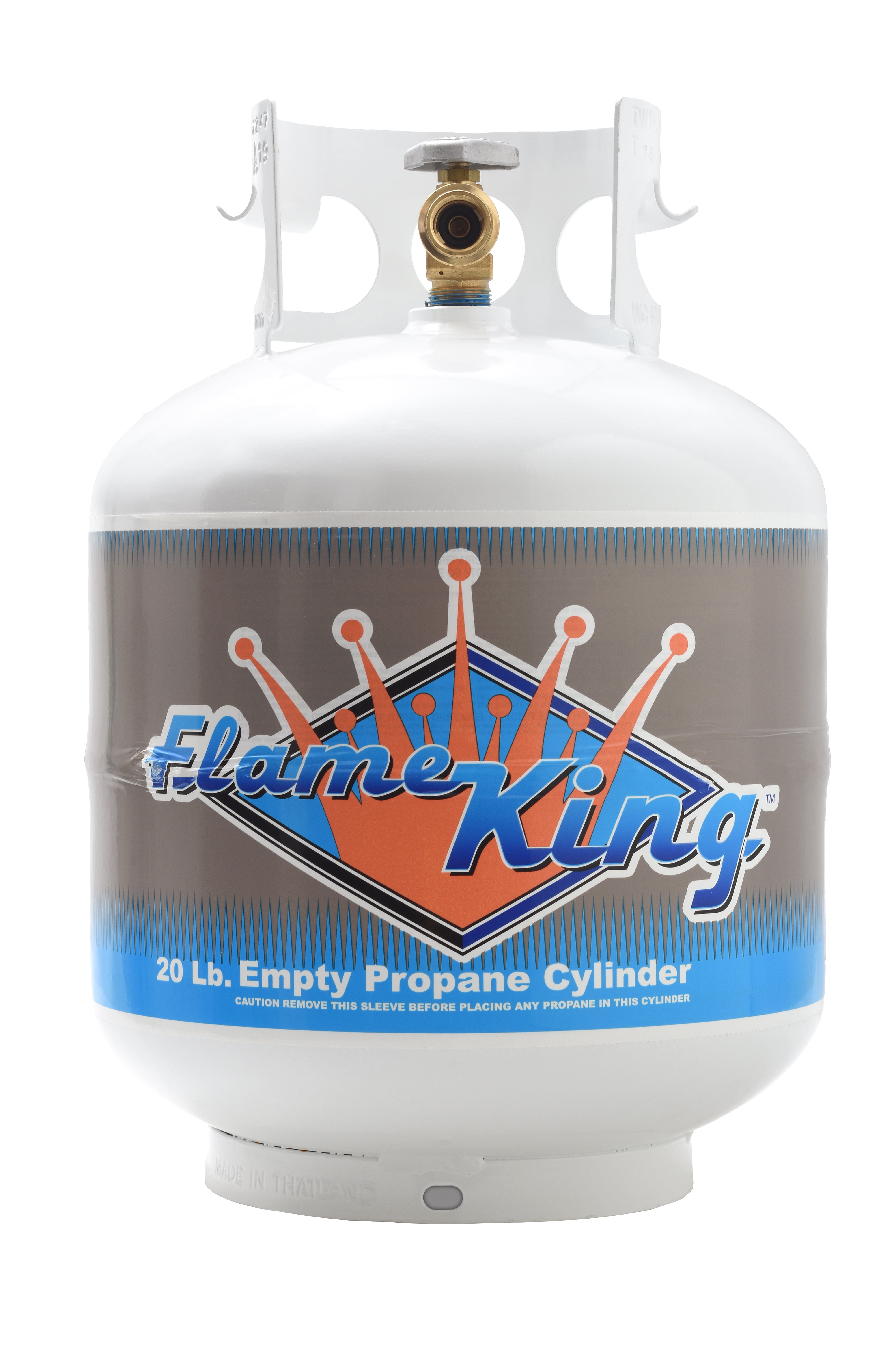 Flame King 20LB Empty Steel Propane Tank LP Cylinder w/ Type1 OPD Valve, for Grills & BBQs