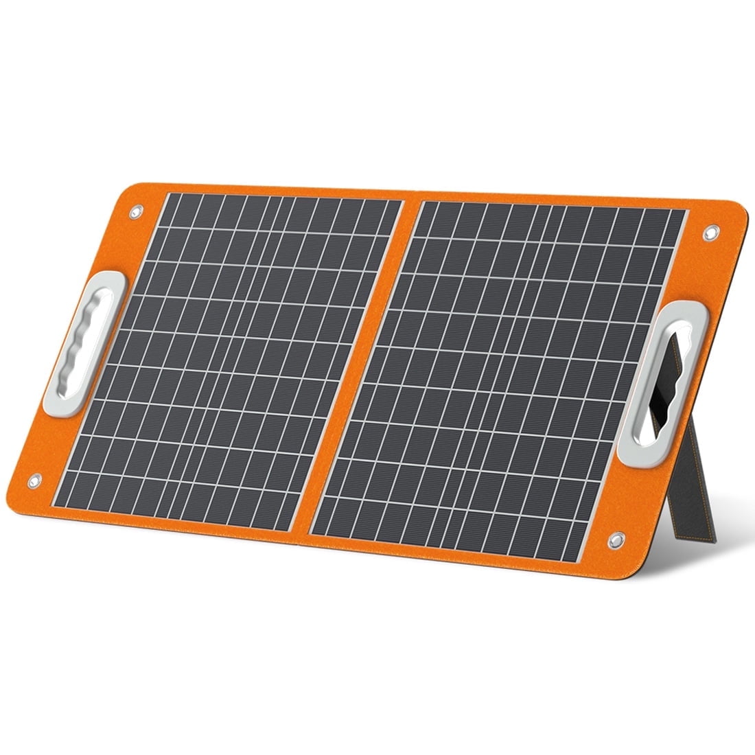 Flashfish 60W Portable Solar Panel for Power Station, 18V Foldable Solar Charger with Adjustable Kickstand & Type-C USB Output for Outdoor Charging Camping