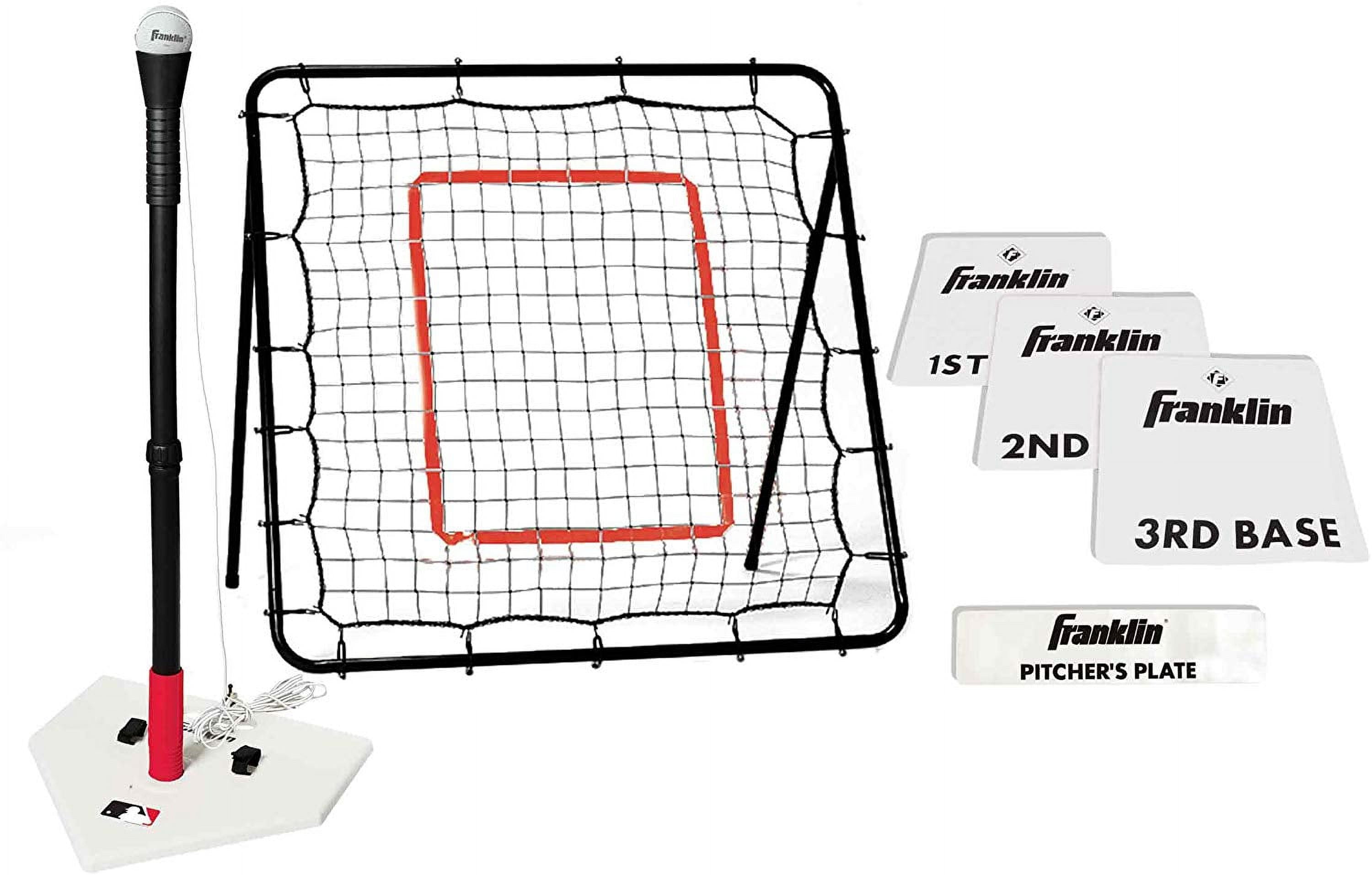 Franklin Sports MLB Kids Teeball Set - Batting Tee, Rebounder Net + Bases