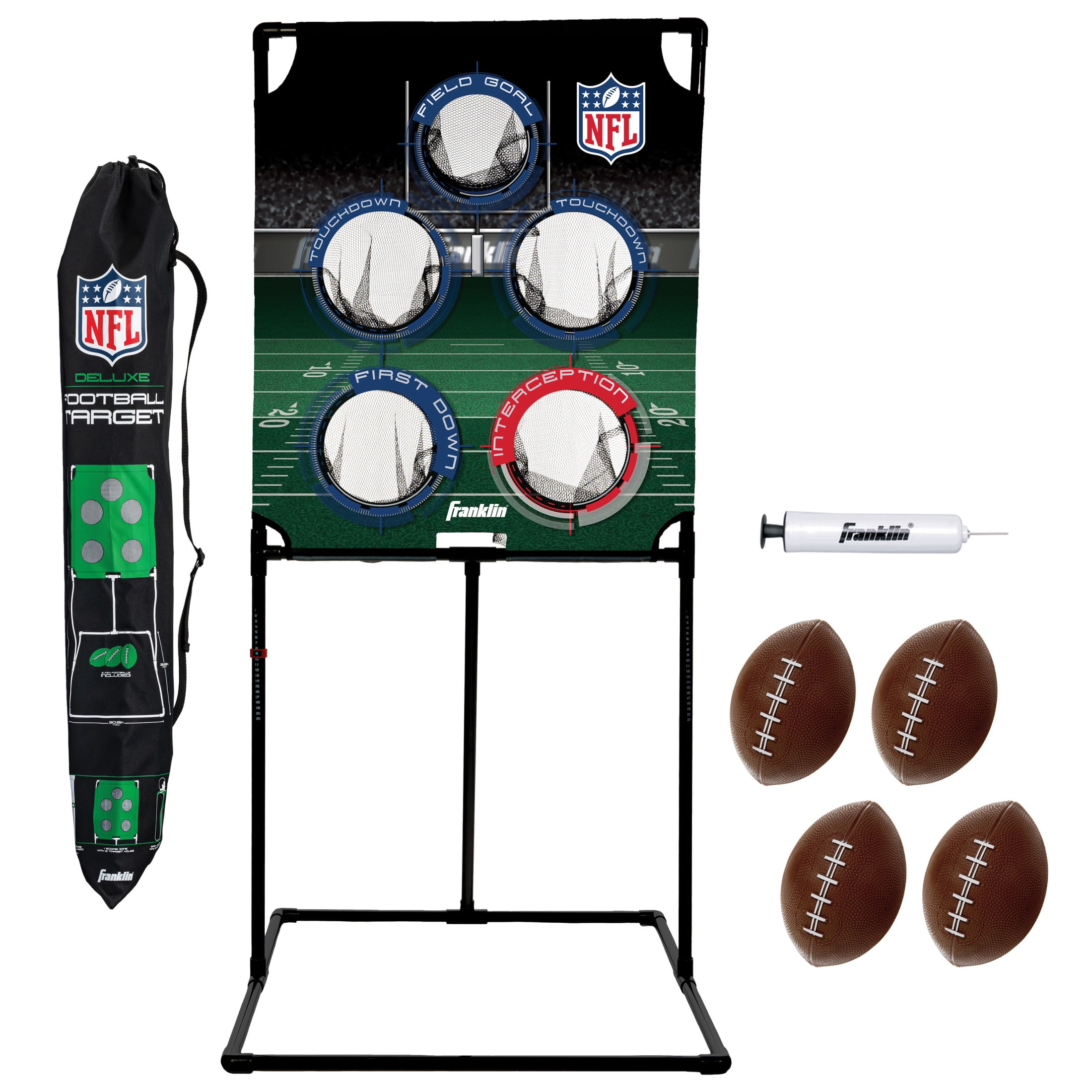 Franklin Sports NFL Football Target Toss Game - Football Throwing Game for Kids + Adults - Boys + Girls Toy Set with (4) Mini Balls