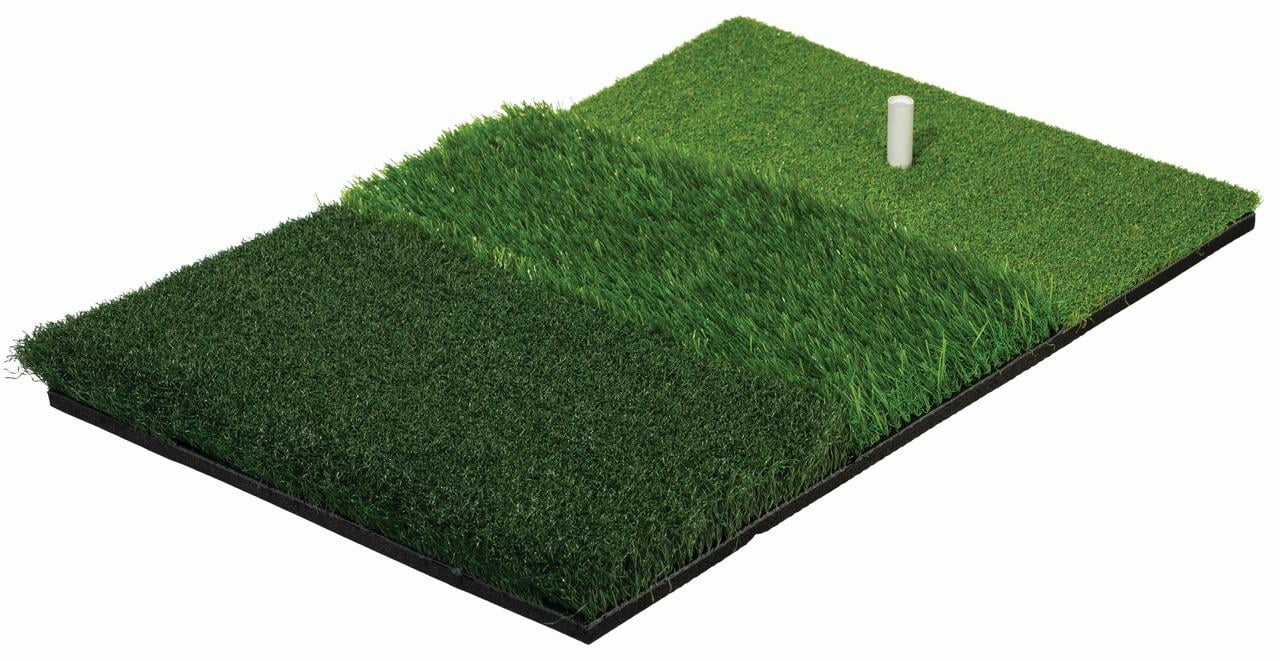 Franklin Sports Tri-Level Golf Hitting Mat with Rubber Tee - Practice Aid Golf