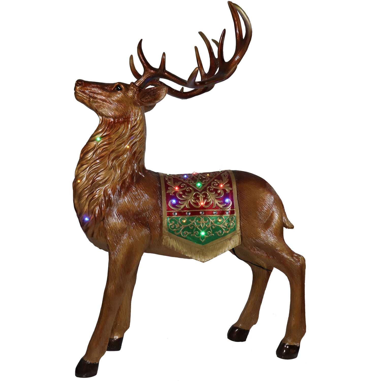 Fraser Hill Farm LED Standing Deer Figurine, 5 ft, FFRS060-RD1-BRN