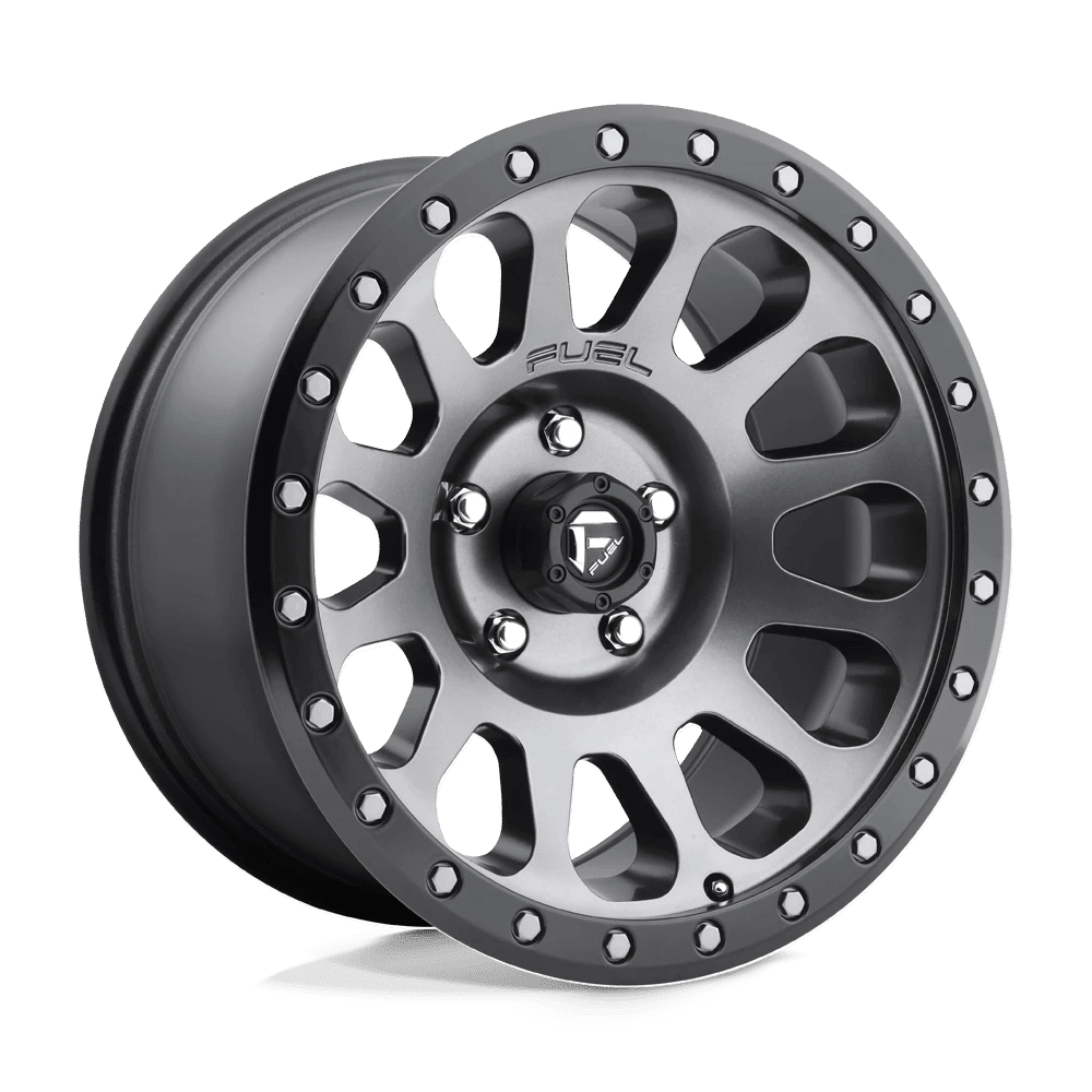 Fuel D601 Vector 17X9 5X127 -12Et 125.1Cb Matte Gun Metal Black Bead Ring Wheel