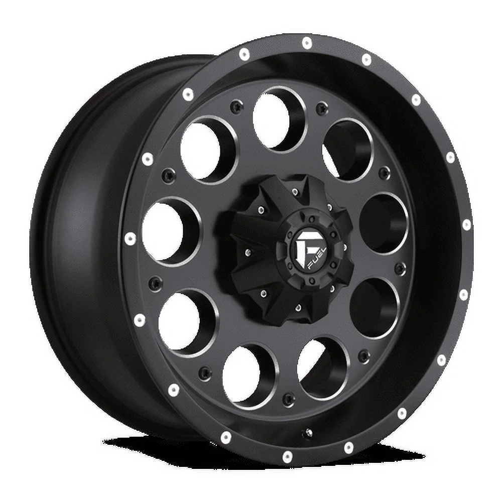 Fuel 1PC Aluminum Rim D525 REVOLVER 15X10in Matte Black Milled Finish, D52515008537