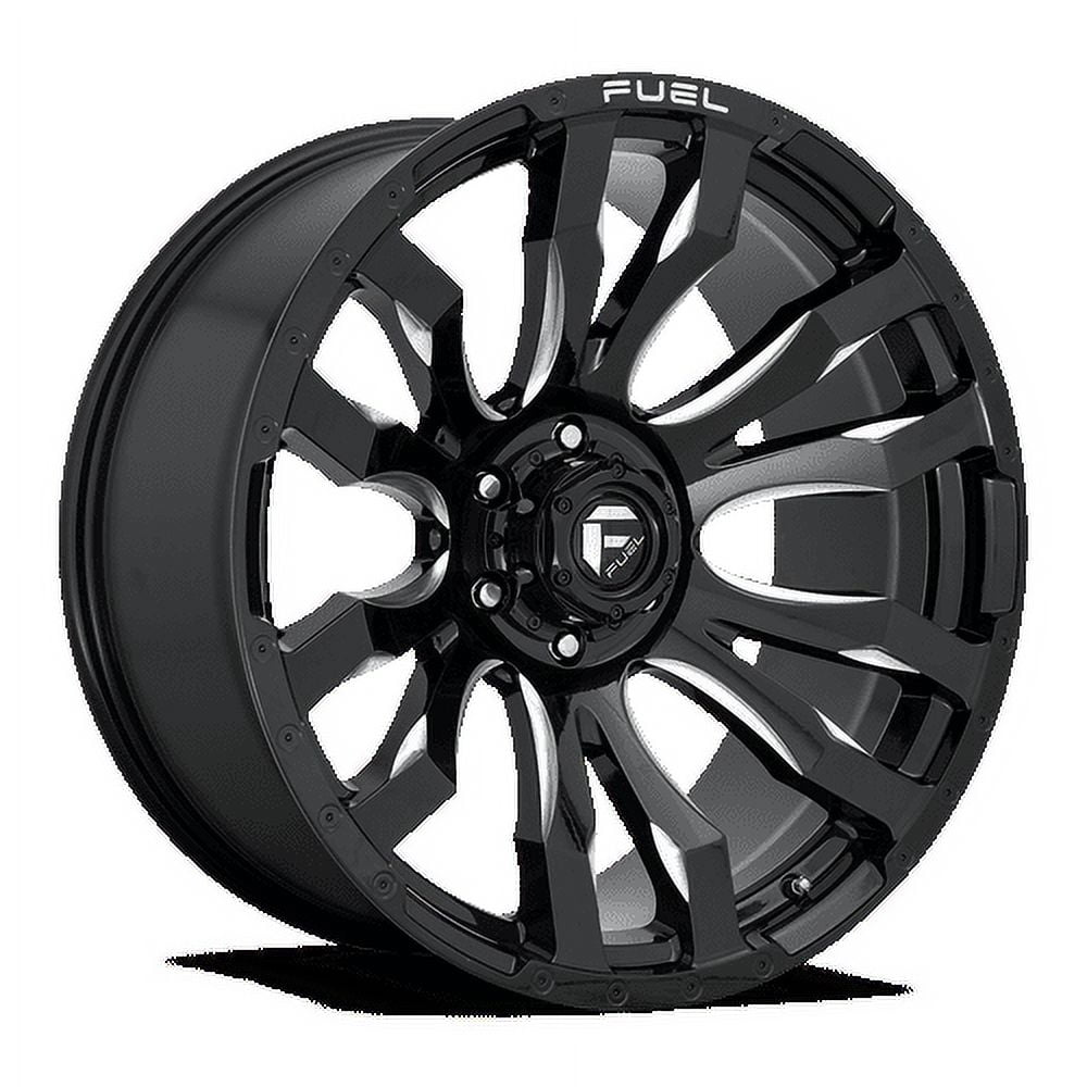 Fuel 1PC Aluminum Rim D673 BLITZ 17X9in Gloss Black Milled Finish, D67317908450