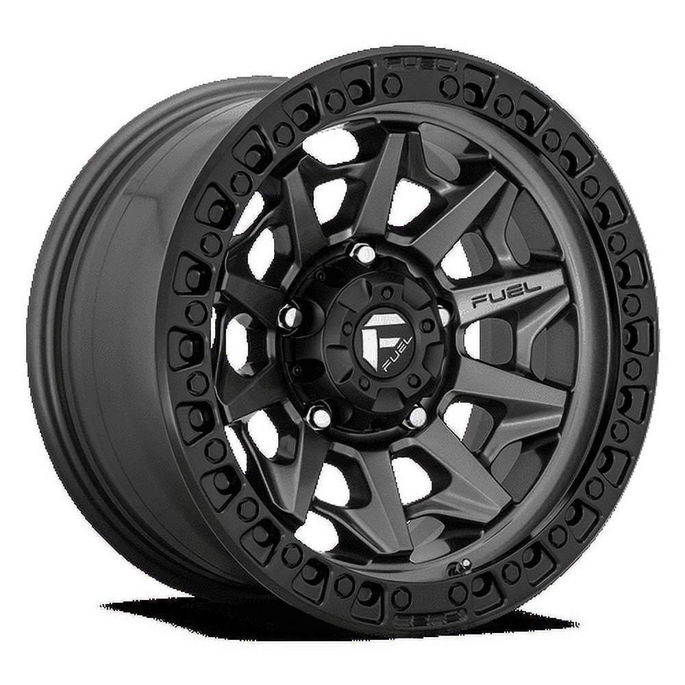 Fuel 1PC Aluminum Rim D716 COVERT 18X9in Matte Gun Metal Black Bead Ring Finish, D71618908445