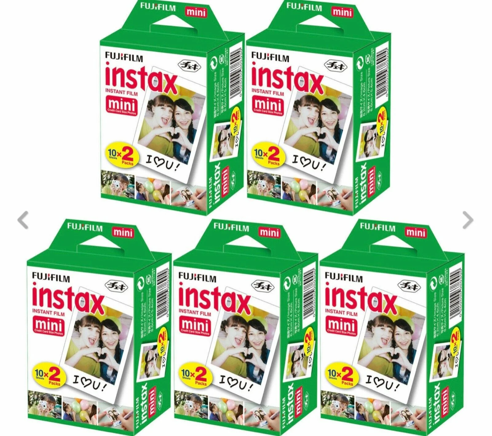 Fujifilm Instax Mini Film (5 Twin Packs, 100 Total Pictures)