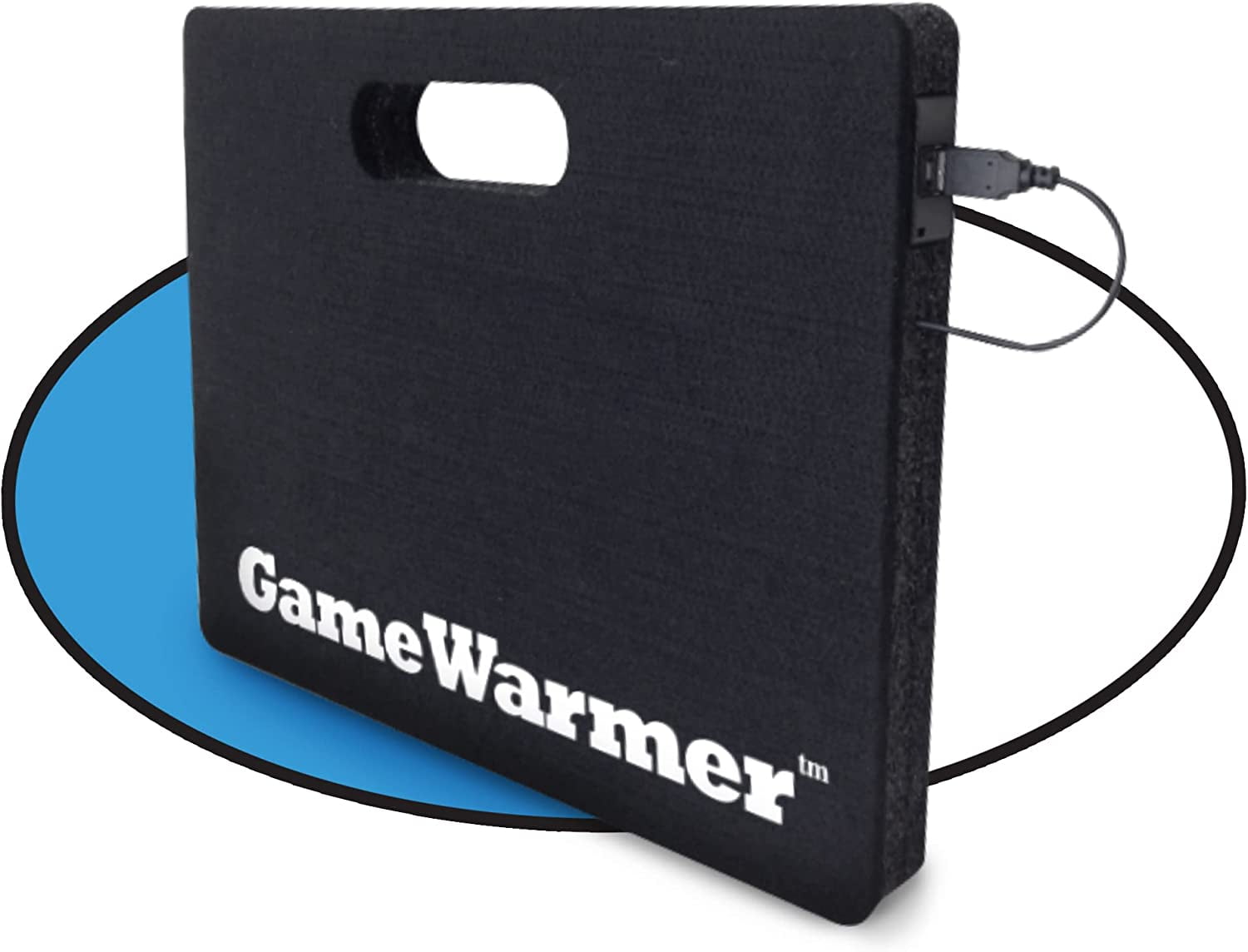GameWarmer: Rechargeable Battery Operated Heated Stadium Bleacher Seat cushion Lasts Up To 5 Hours and Also Recharges cell Phones (includes Battery)